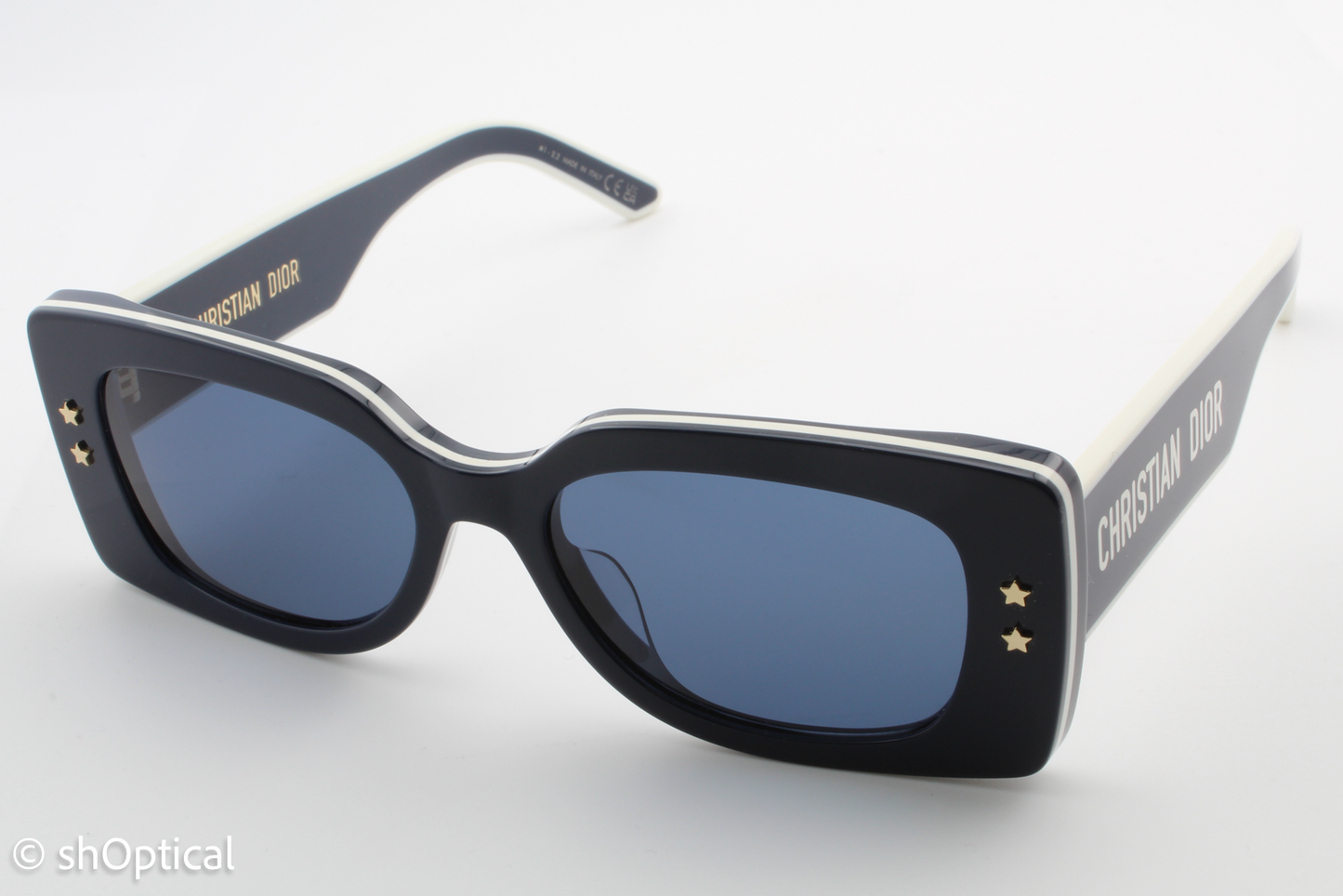 Christian Dior DiorPacific S1U 30B0 Womens Full Rim Sunglasses Navy Blue and White 53mm