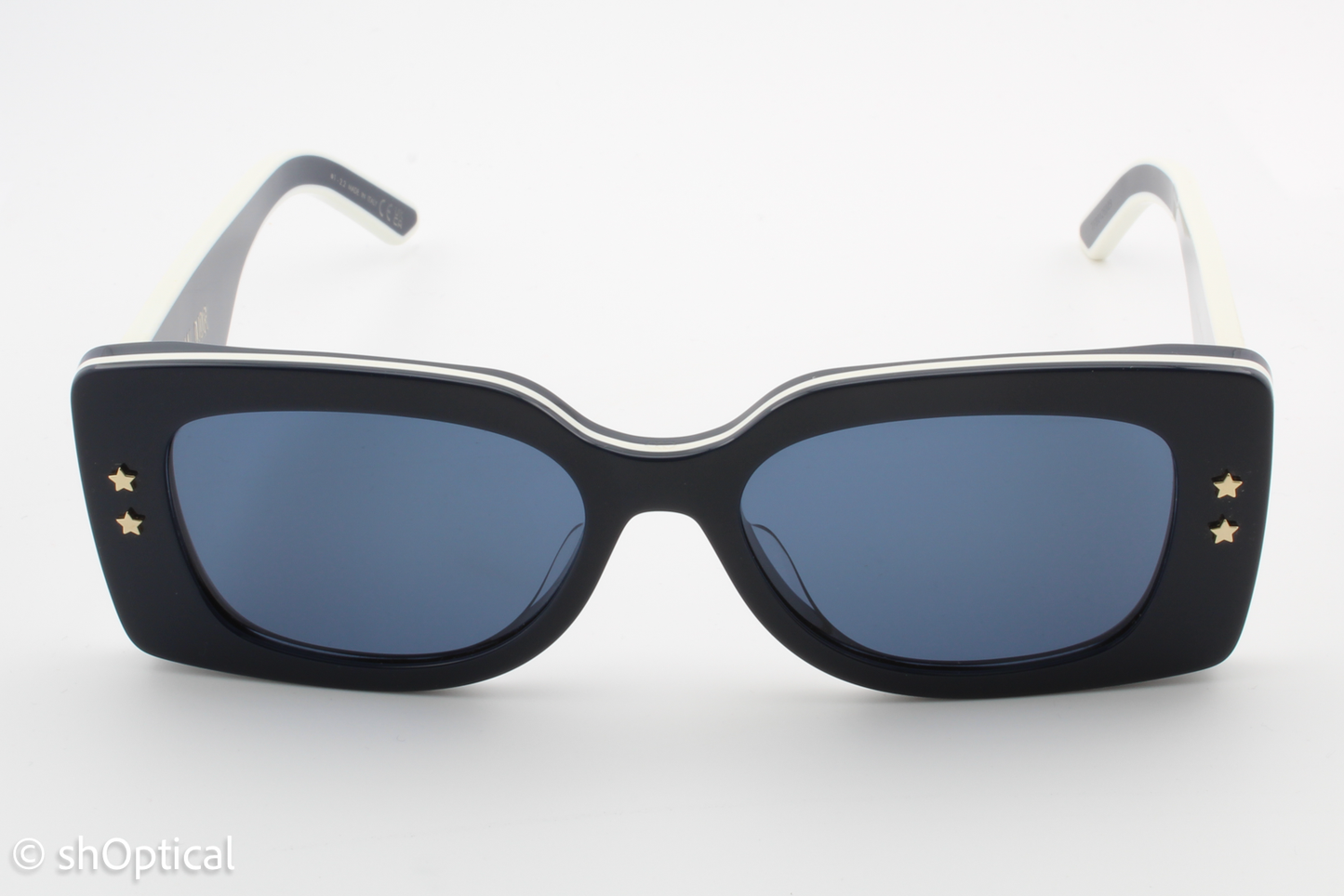 Christian Dior DiorPacific S1U 30B0 Womens Full Rim Sunglasses Navy Blue and White 53mm