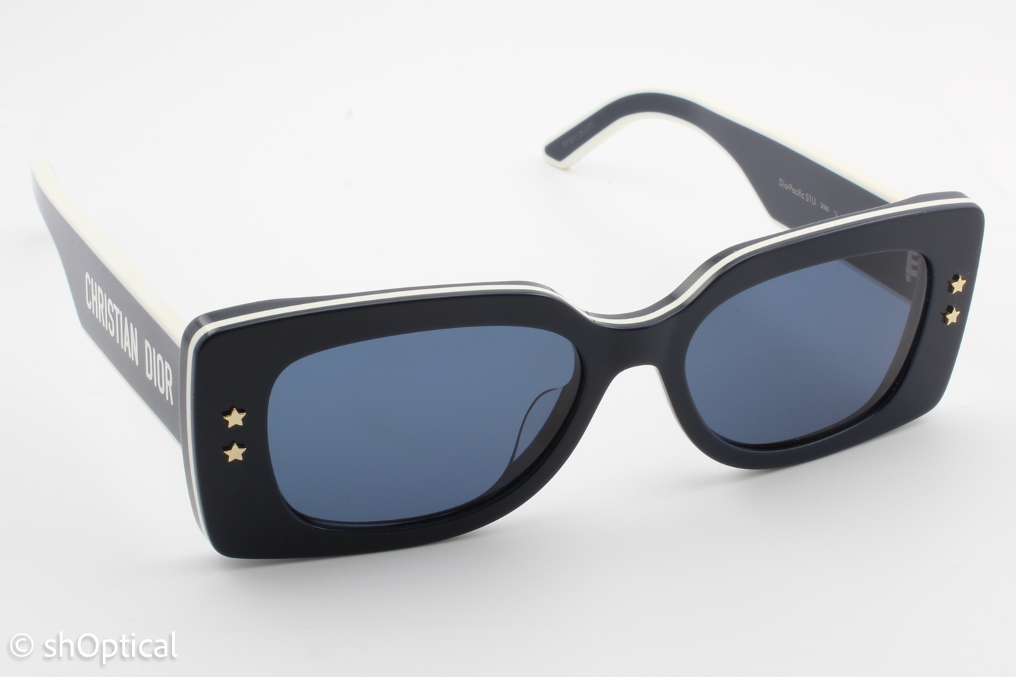 Christian Dior DiorPacific S1U 30B0 Womens Full Rim Sunglasses Navy Blue and White 53mm