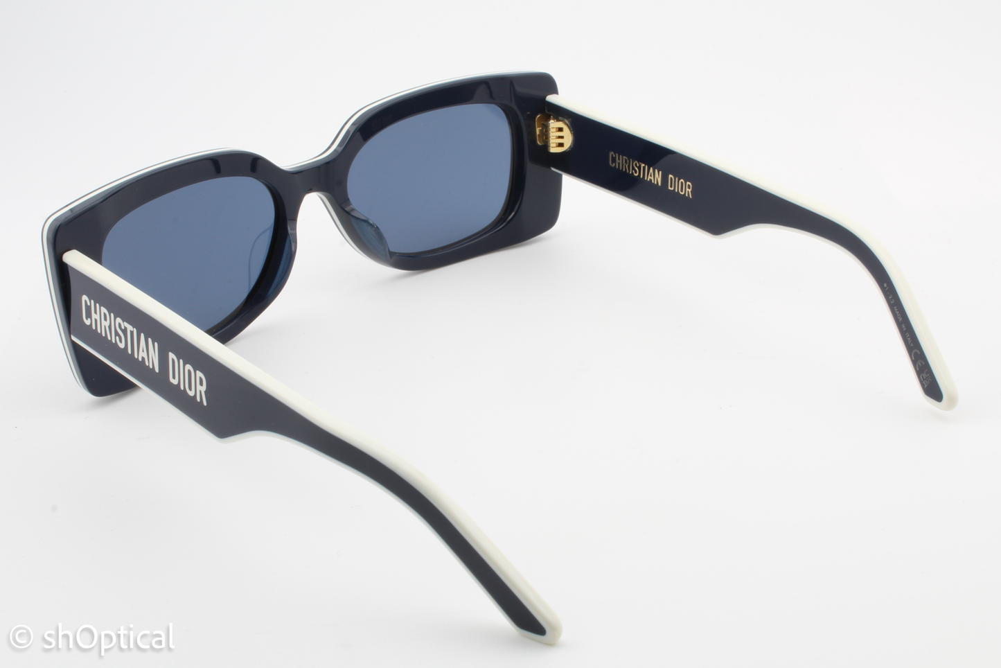 Christian Dior DiorPacific S1U 30B0 Womens Full Rim Sunglasses Navy Blue and White 53mm