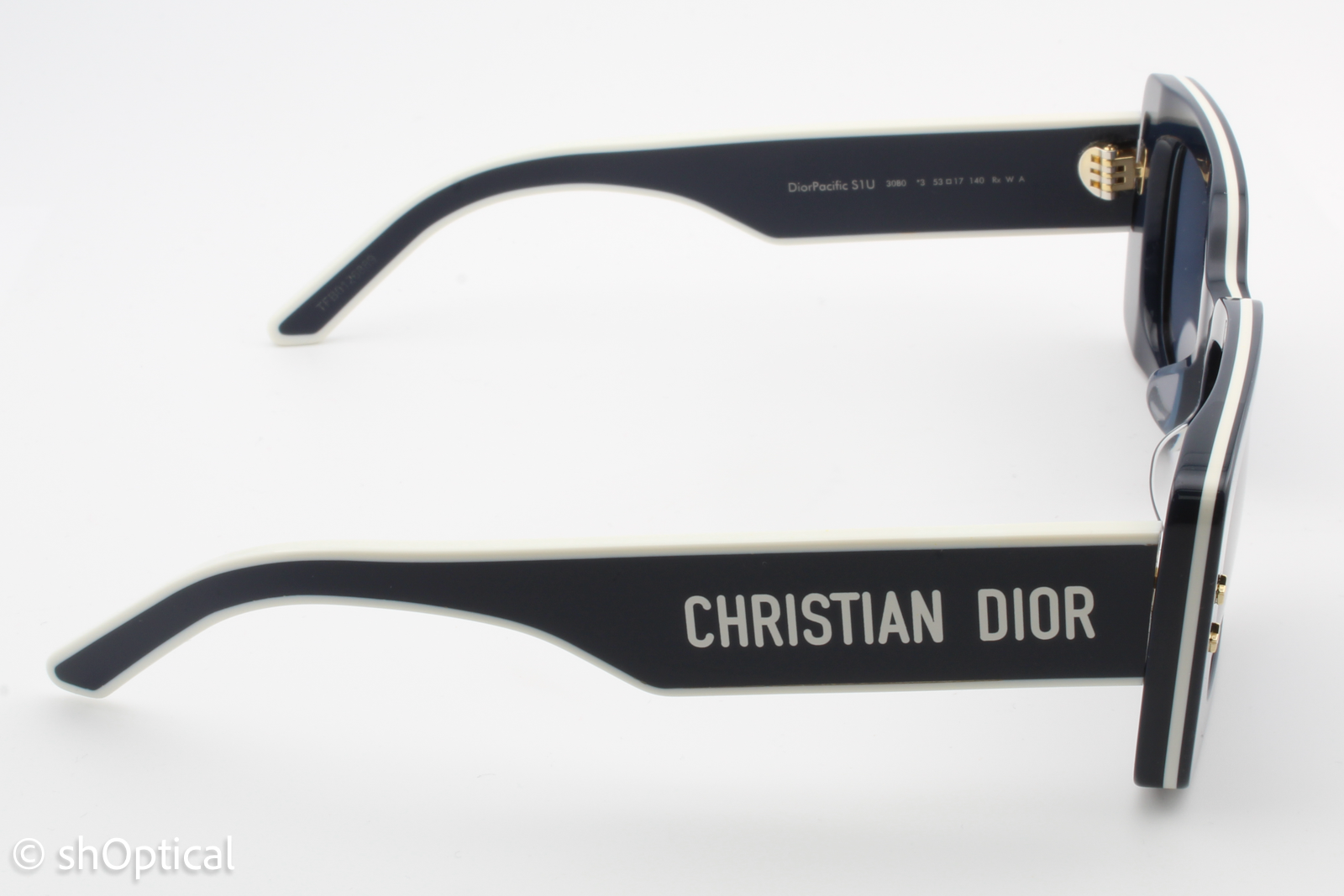 Christian Dior DiorPacific S1U 30B0 Womens Full Rim Sunglasses Navy Blue and White 53mm