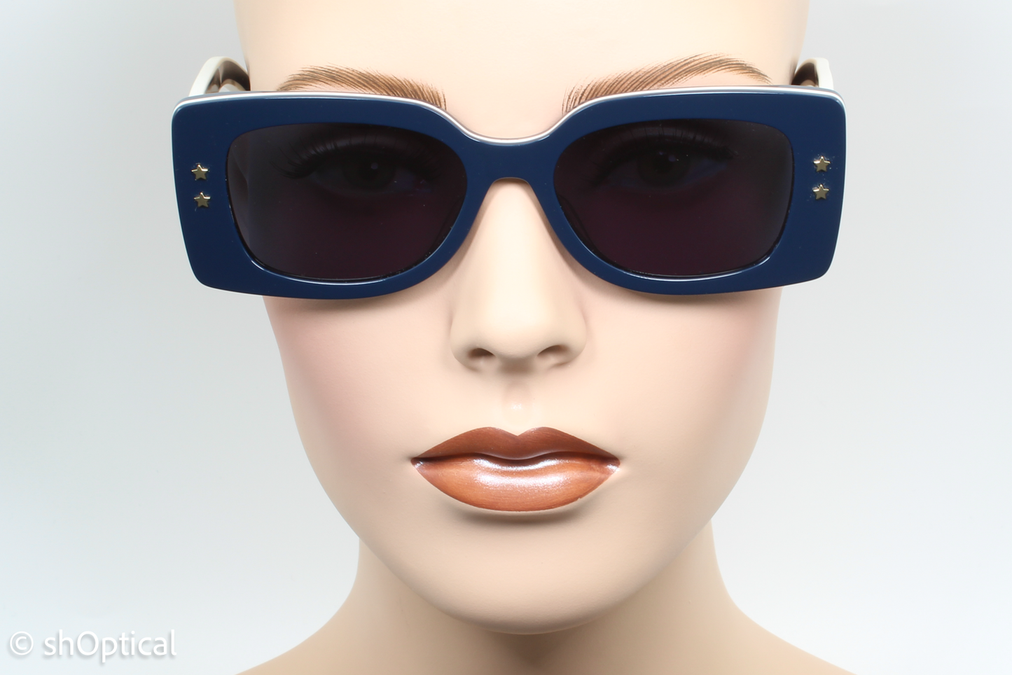 Christian Dior DiorPacific S1U 30B0 Womens Full Rim Sunglasses Navy Blue and White 53mm