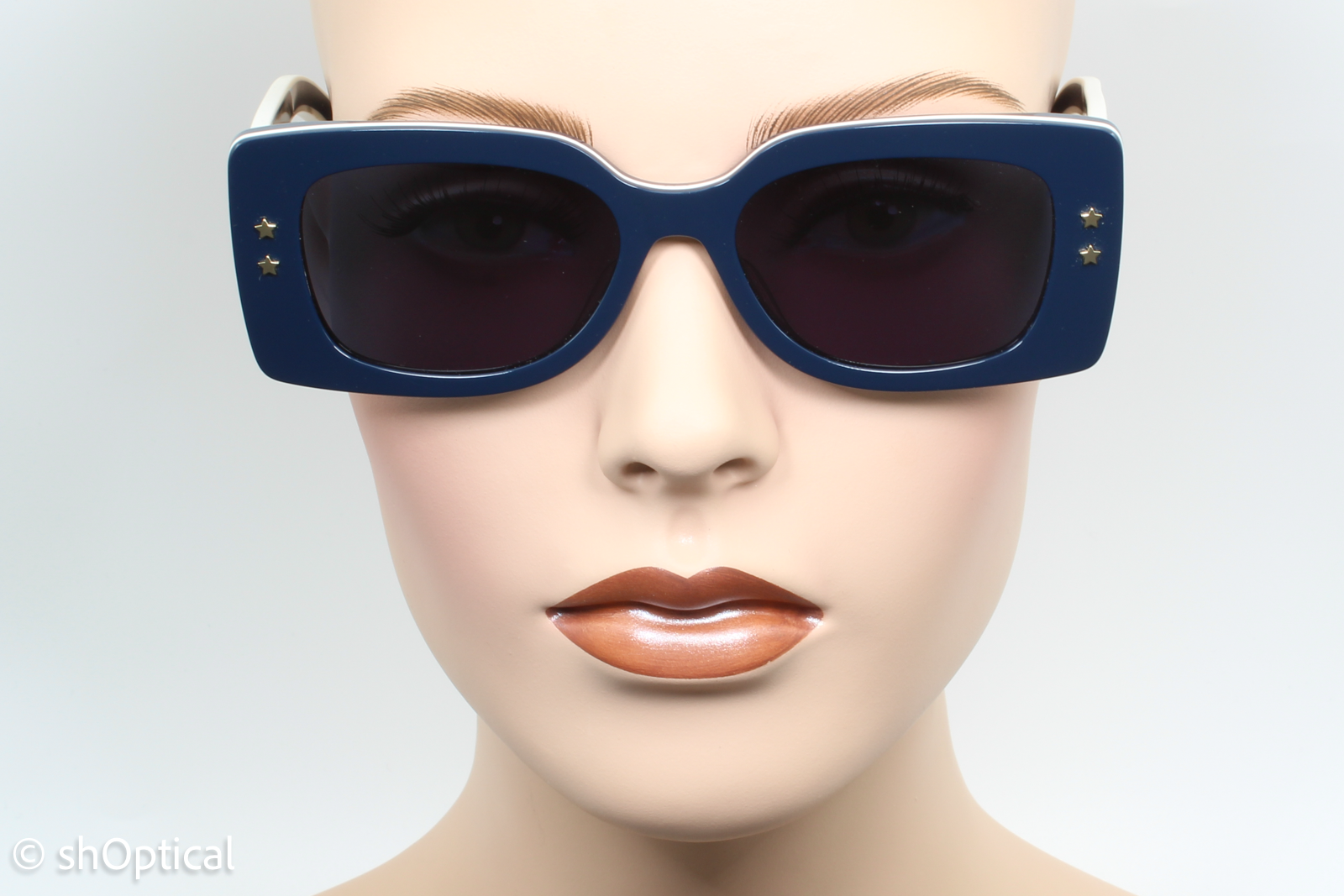 Christian Dior DiorPacific S1U 30B0 Womens Full Rim Sunglasses Navy Blue and White 53mm