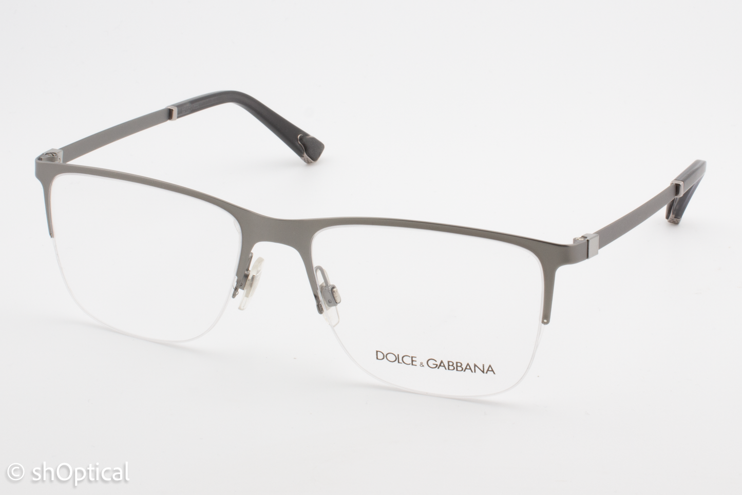 Dolce & Gabbana DG1283  Male Square Glasses Frame Silver 55mm