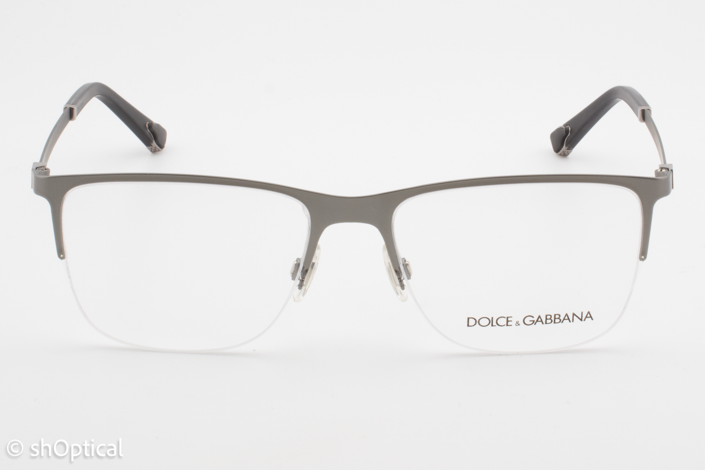 Dolce & Gabbana DG1283  Male Square Glasses Frame Silver 55mm