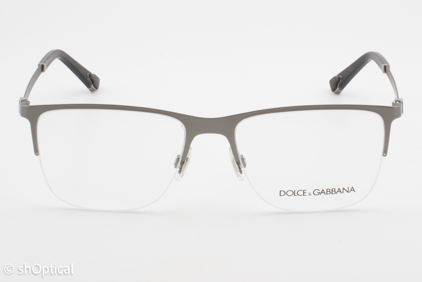 Dolce & Gabbana DG1283  Male Square Glasses Frame Silver 55mm