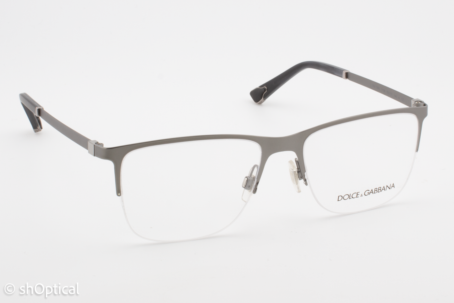 Dolce & Gabbana DG1283  Male Square Glasses Frame Silver 55mm