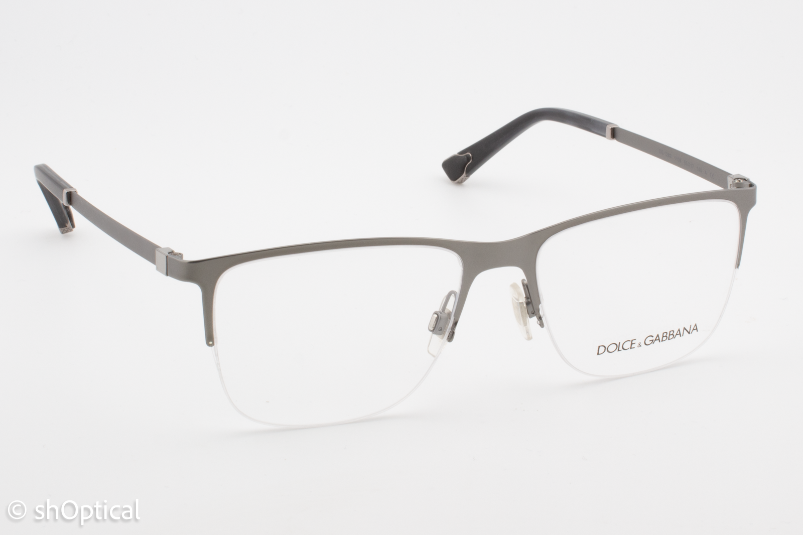 Dolce & Gabbana DG1283  Male Square Glasses Frame Silver 55mm