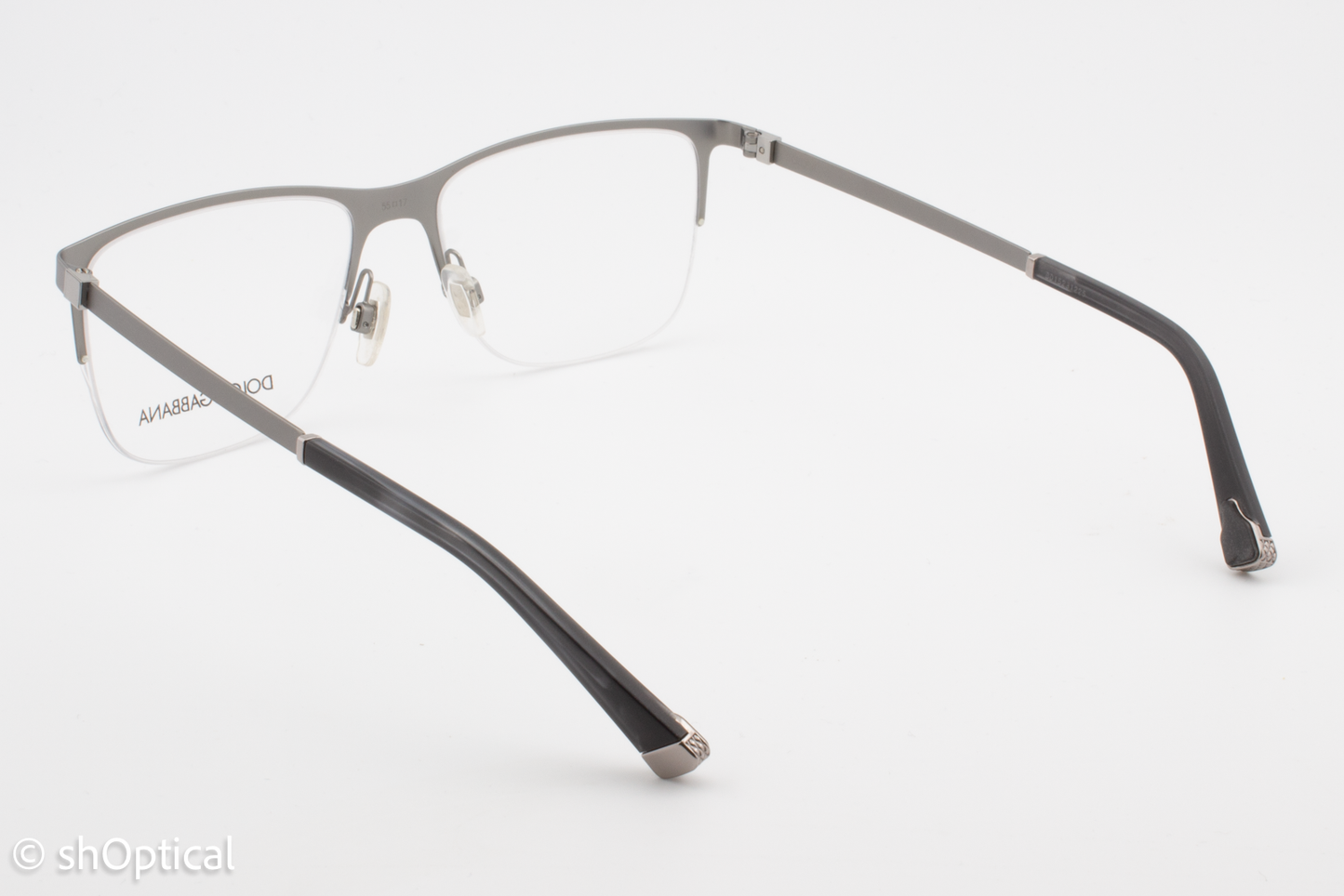 Dolce & Gabbana DG1283  Male Square Glasses Frame Silver 55mm