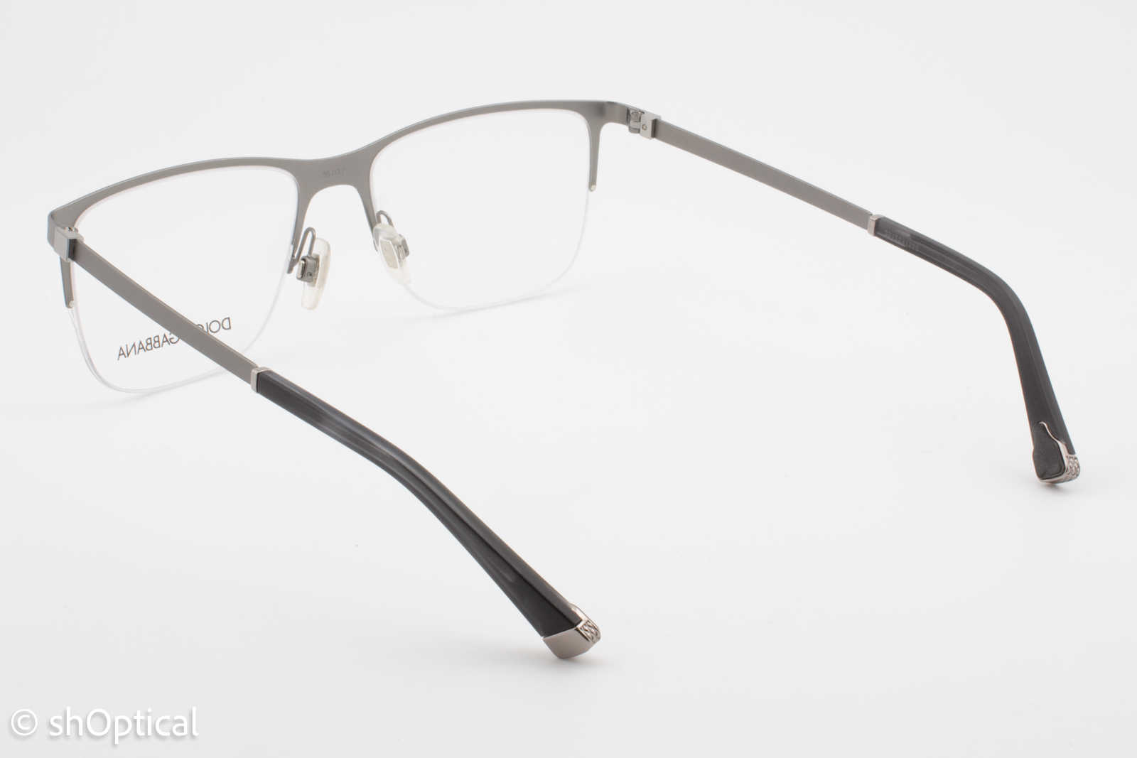 Dolce & Gabbana DG1283  Male Square Glasses Frame Silver 55mm