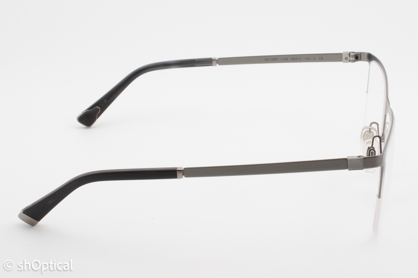 Dolce & Gabbana DG1283  Male Square Glasses Frame Silver 55mm