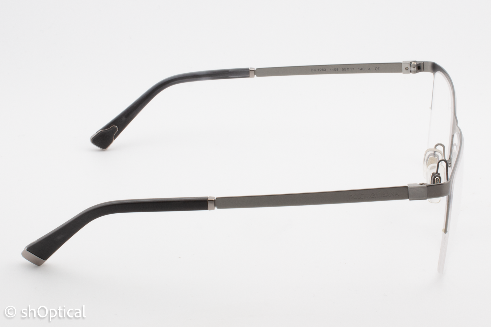 Dolce & Gabbana DG1283  Male Square Glasses Frame Silver 55mm