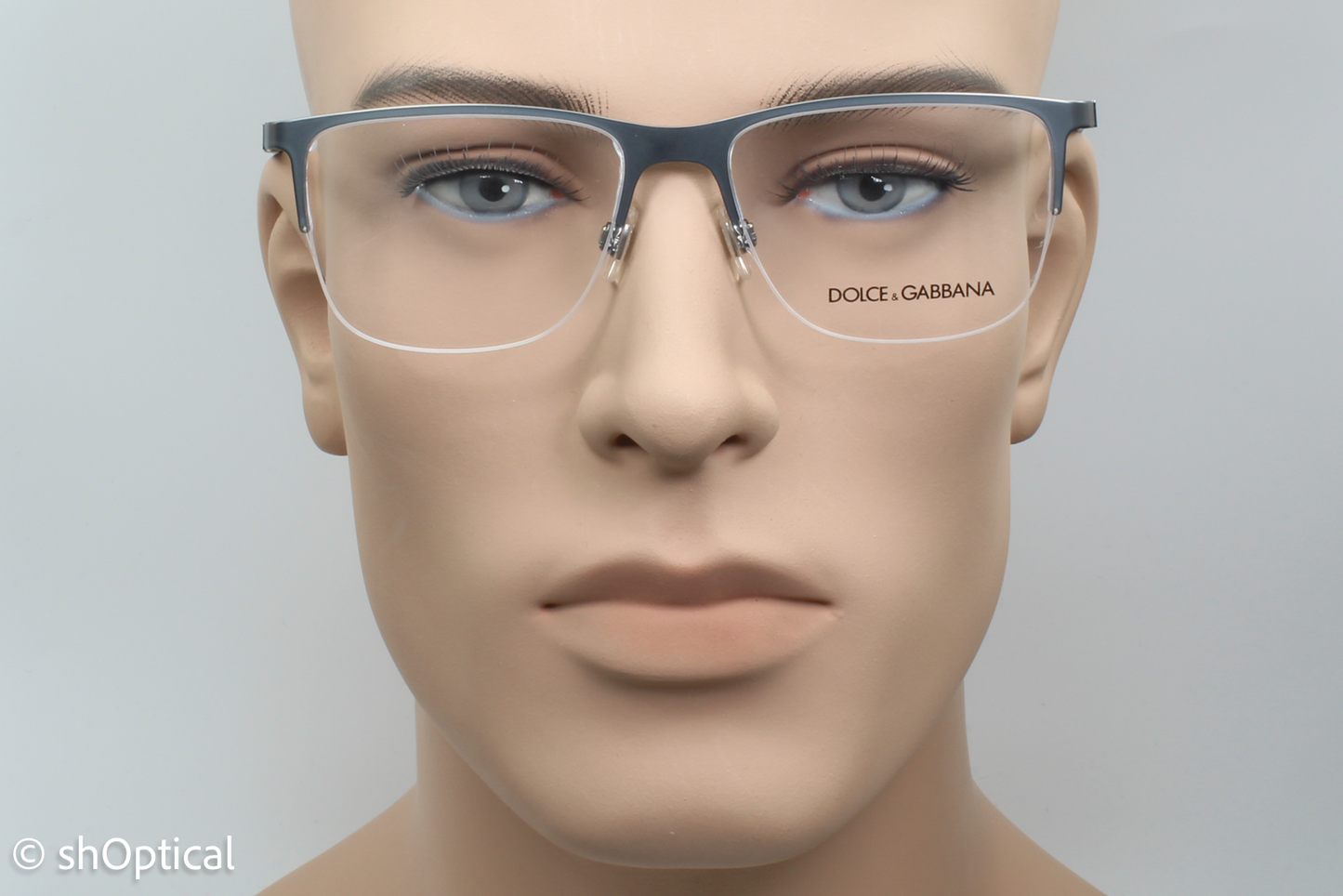 Dolce & Gabbana DG1283  Male Square Glasses Frame Silver 55mm