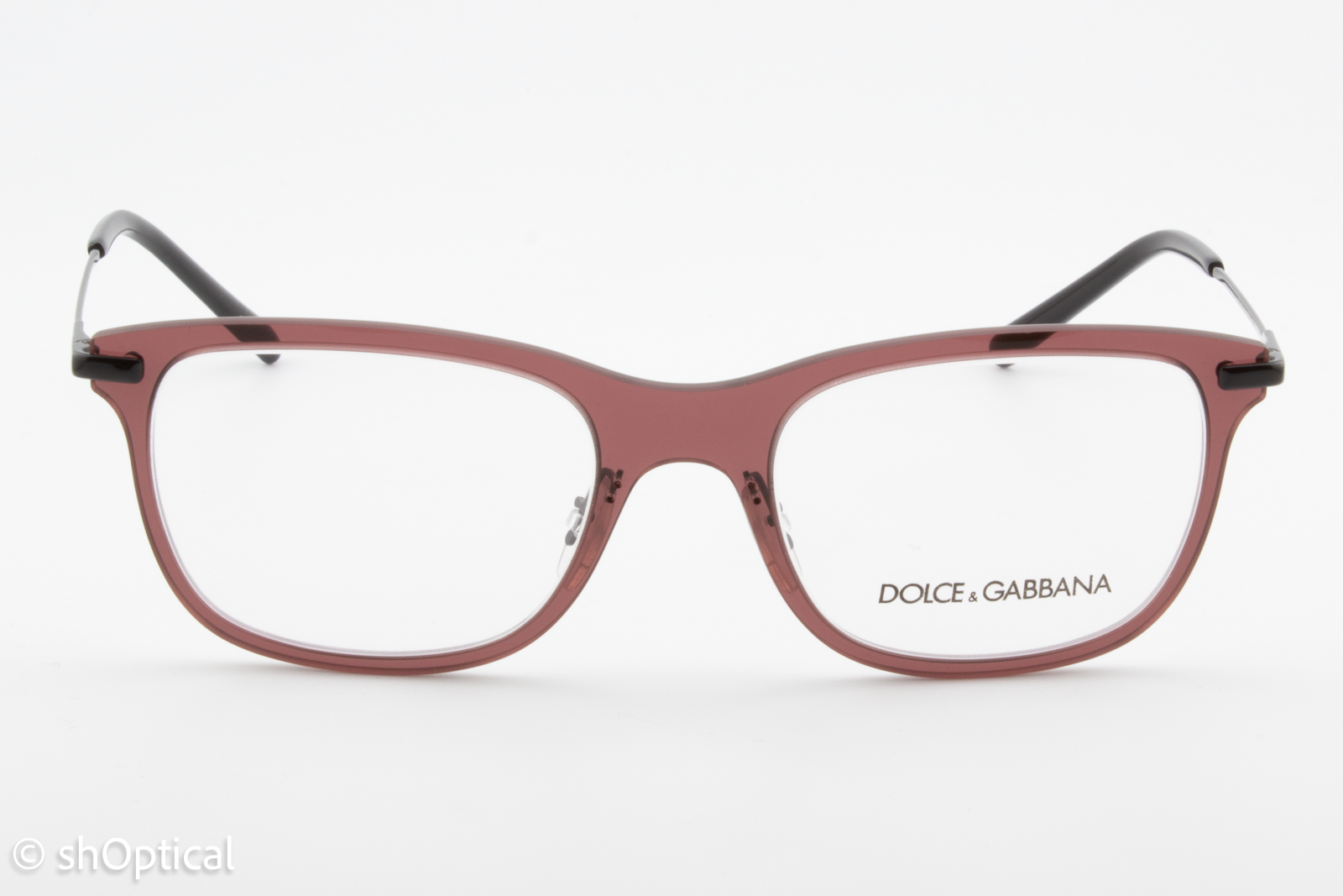 Dolce & Gabbana DG1293  Unisex Square Glasses Frame Burgundy 53mm