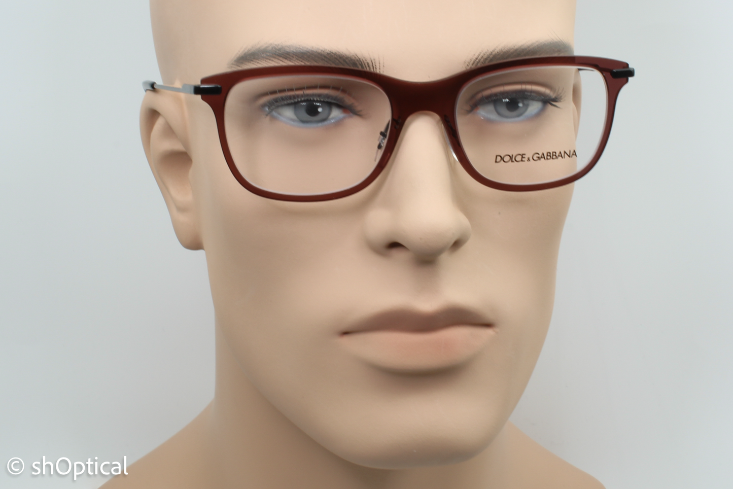 Dolce & Gabbana DG1293  Unisex Square Glasses Frame Burgundy 53mm