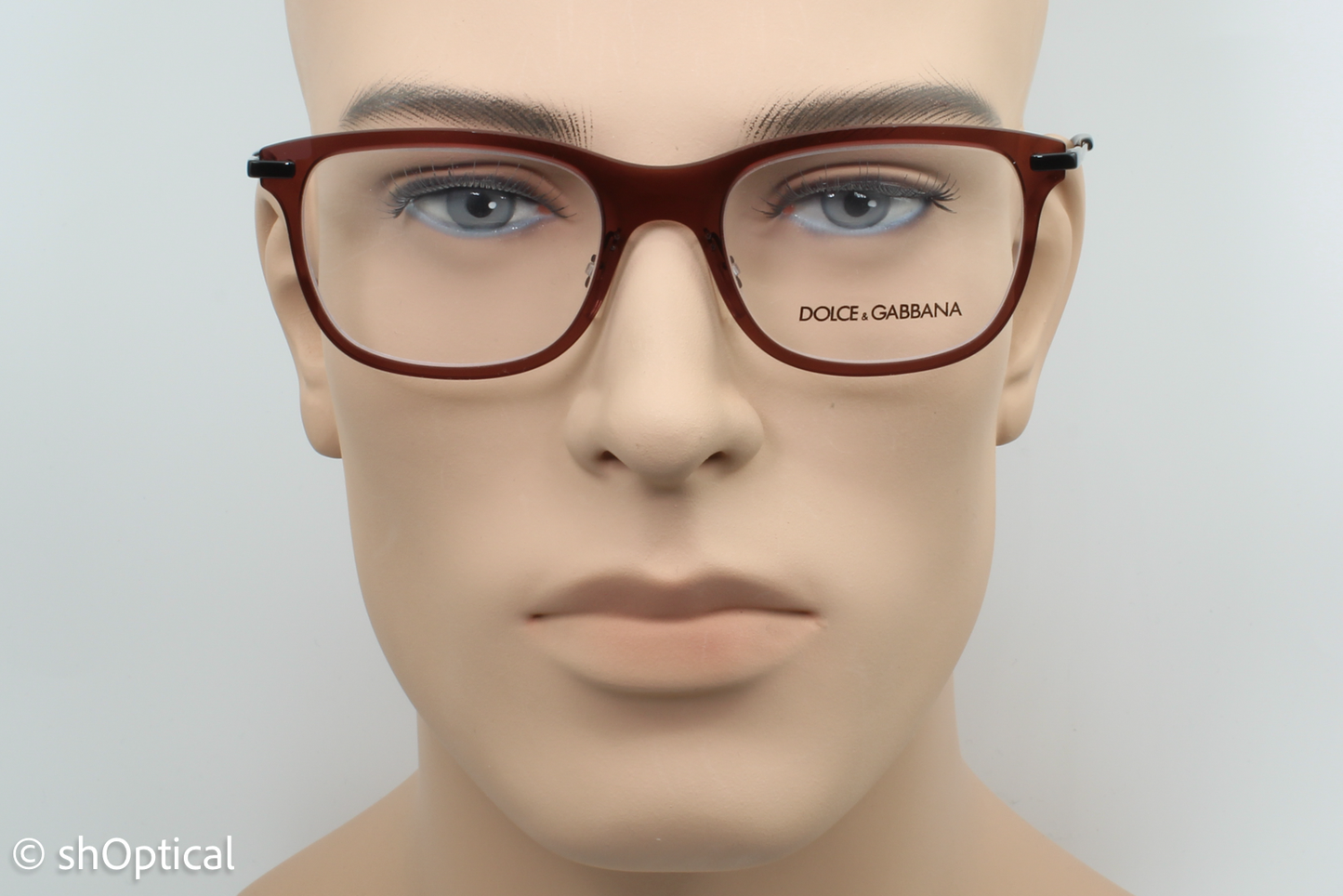 Dolce & Gabbana DG1293  Unisex Square Glasses Frame Burgundy 53mm