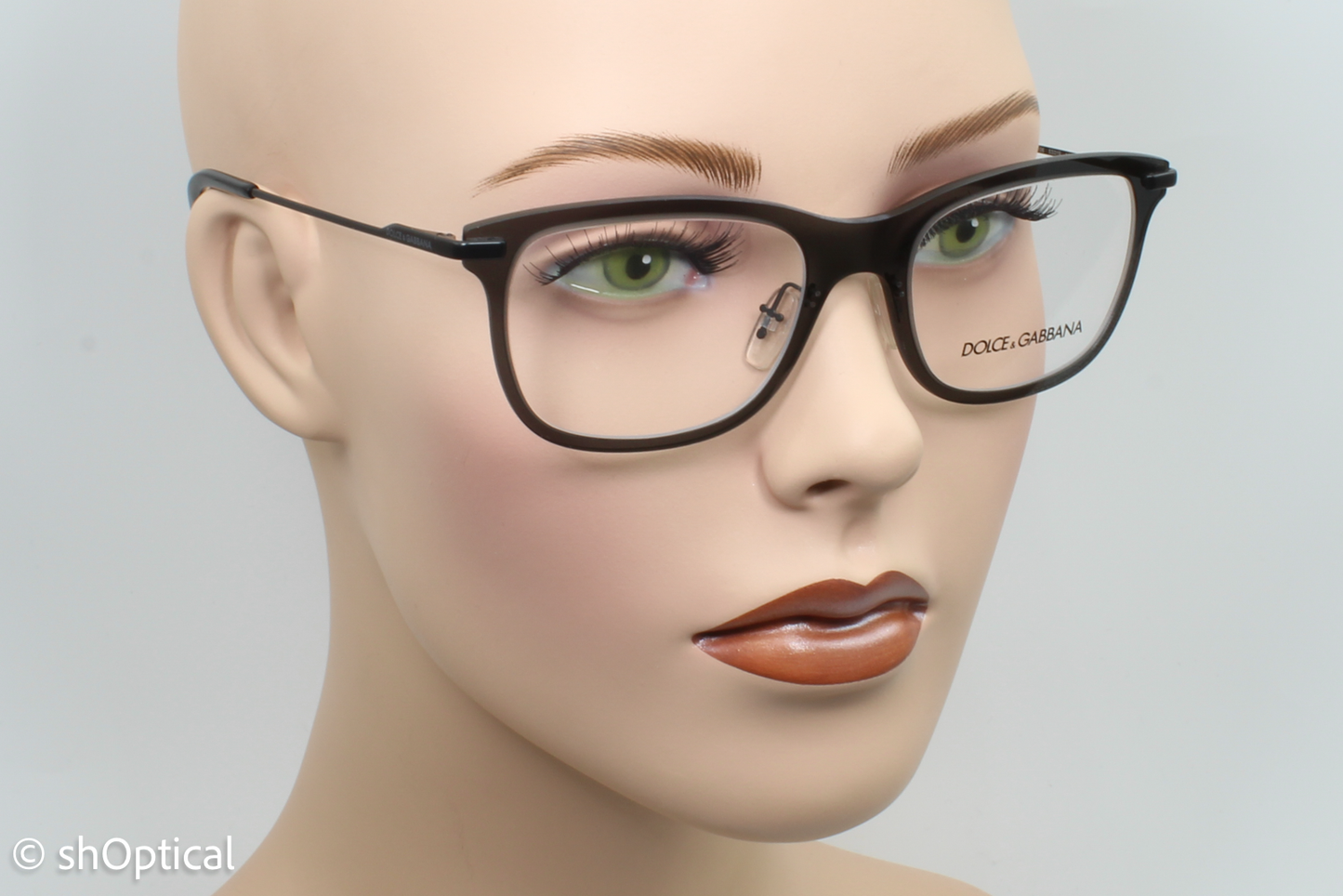 Dolce & Gabbana DG1293  Male Rectangular Glasses Frame Smoke 53mm