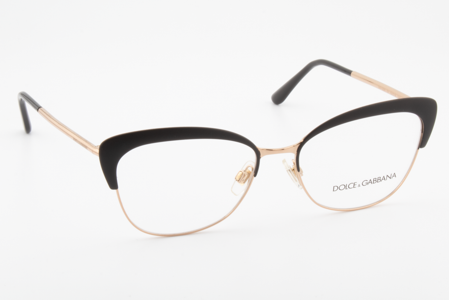 Dolce & Gabbana DG1298  Female Cat Eye Glasses Frame Black & Gold 54mm