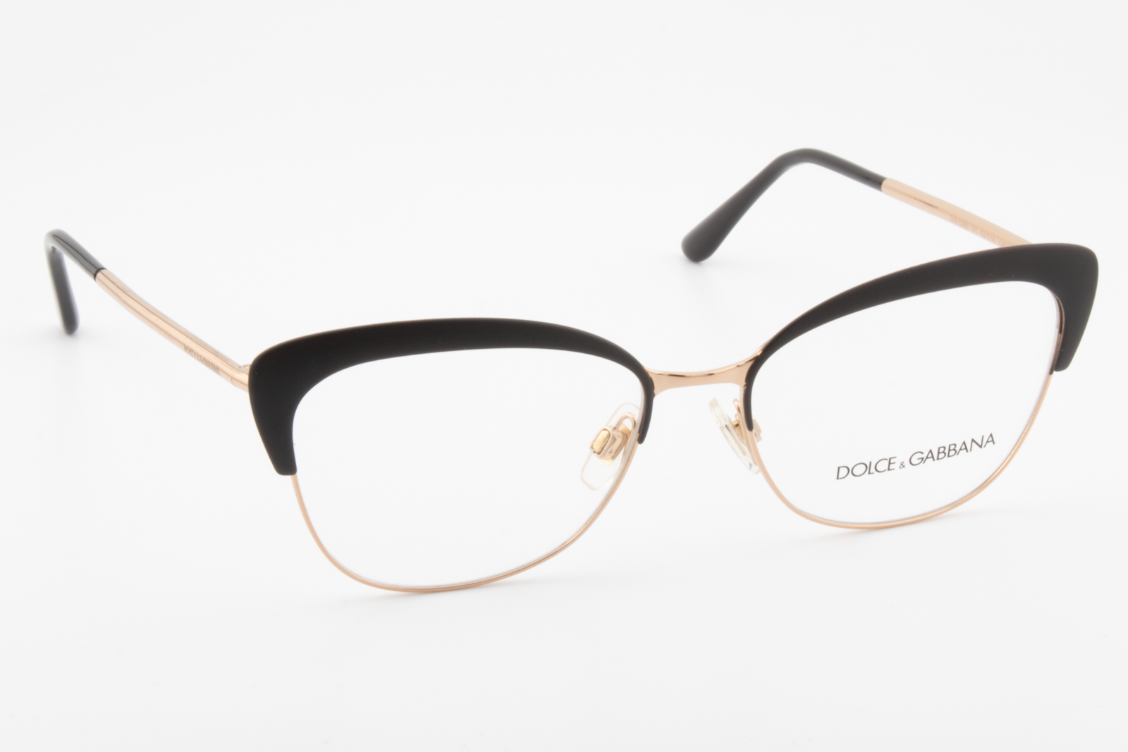 Dolce & Gabbana DG1298  Female Cat Eye Glasses Frame Black & Gold 54mm