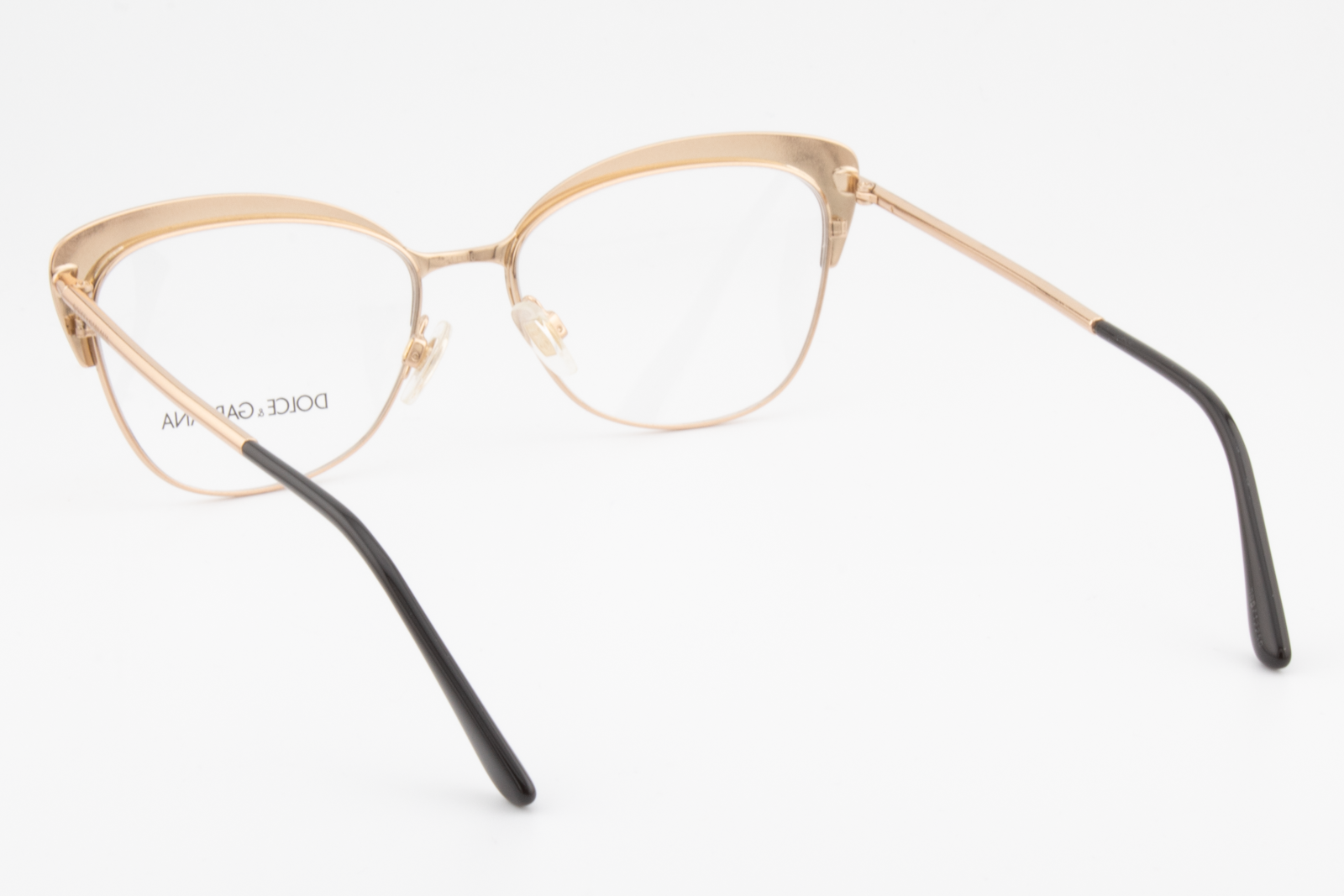 Dolce & Gabbana DG1298  Female Cat Eye Glasses Frame Black & Gold 54mm