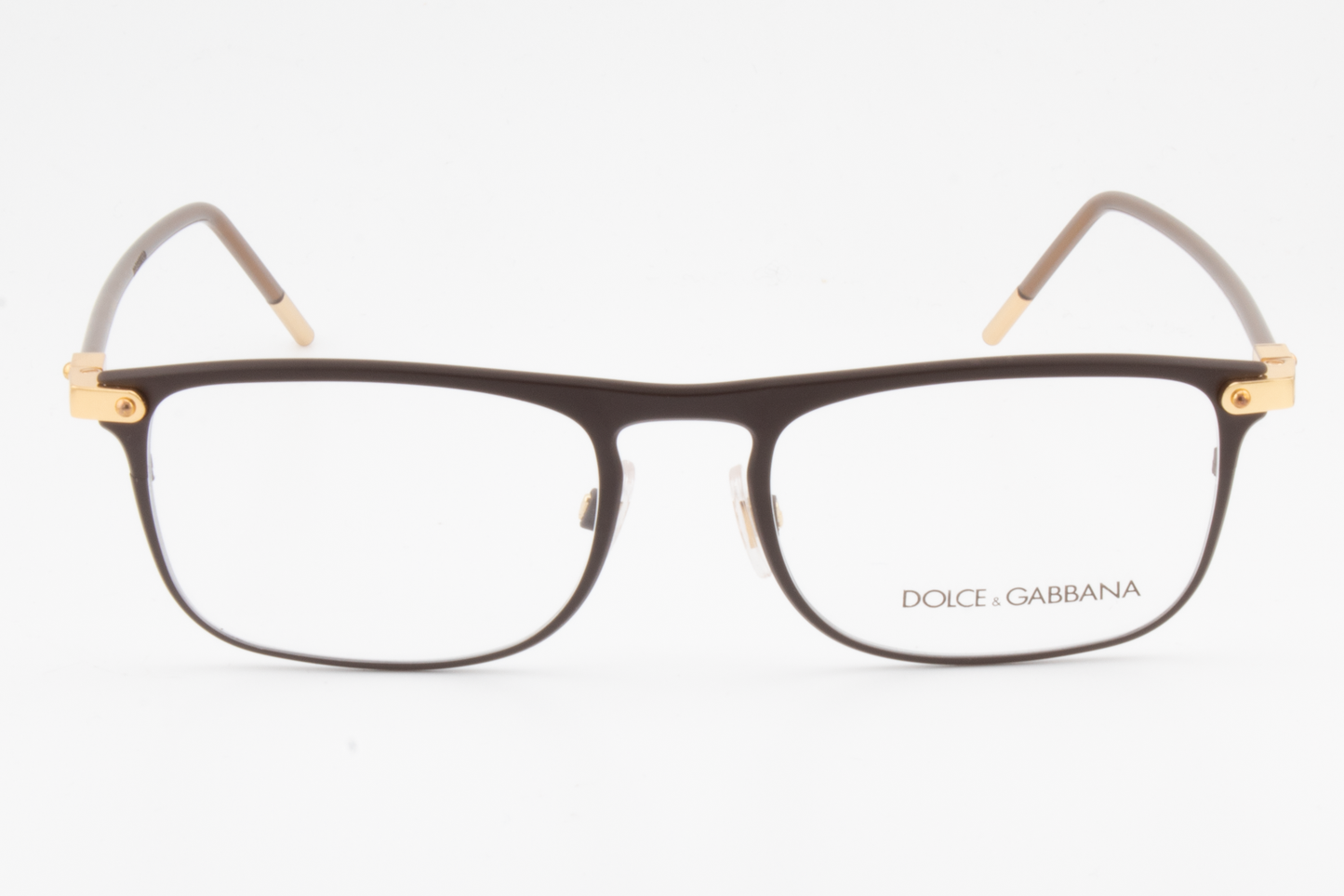 Dolce & Gabbana DG1315  Male Rectangular Glasses Frame Matte Brown 53mm