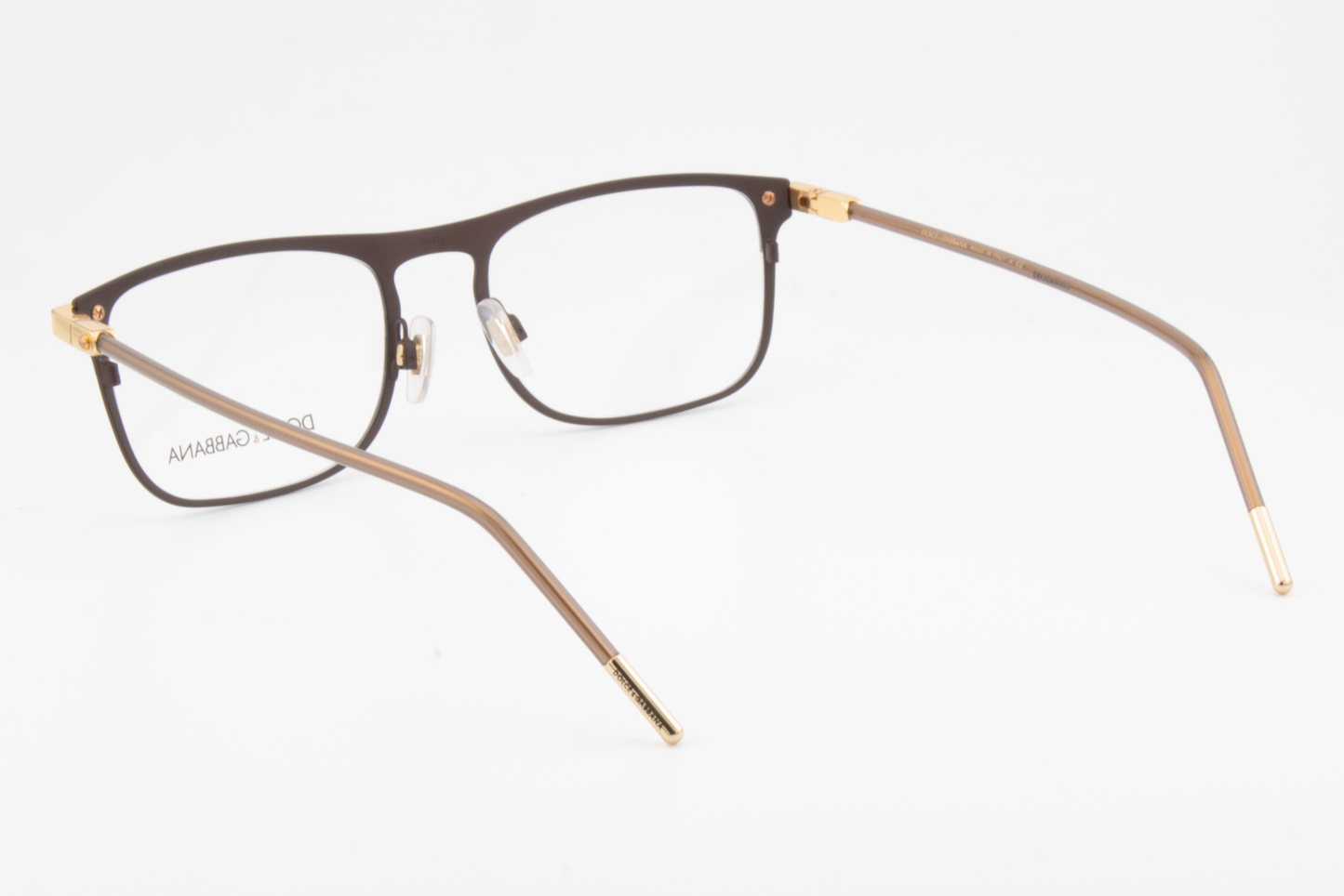 Dolce & Gabbana DG1315  Male Rectangular Glasses Frame Matte Brown 53mm