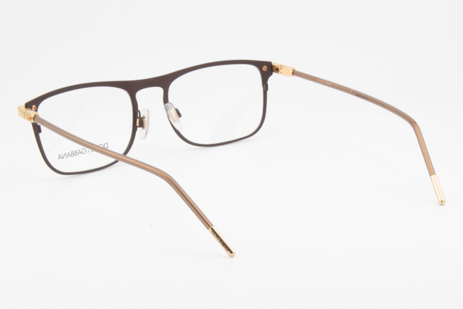 Dolce & Gabbana DG1315  Male Rectangular Glasses Frame Matte Brown 53mm