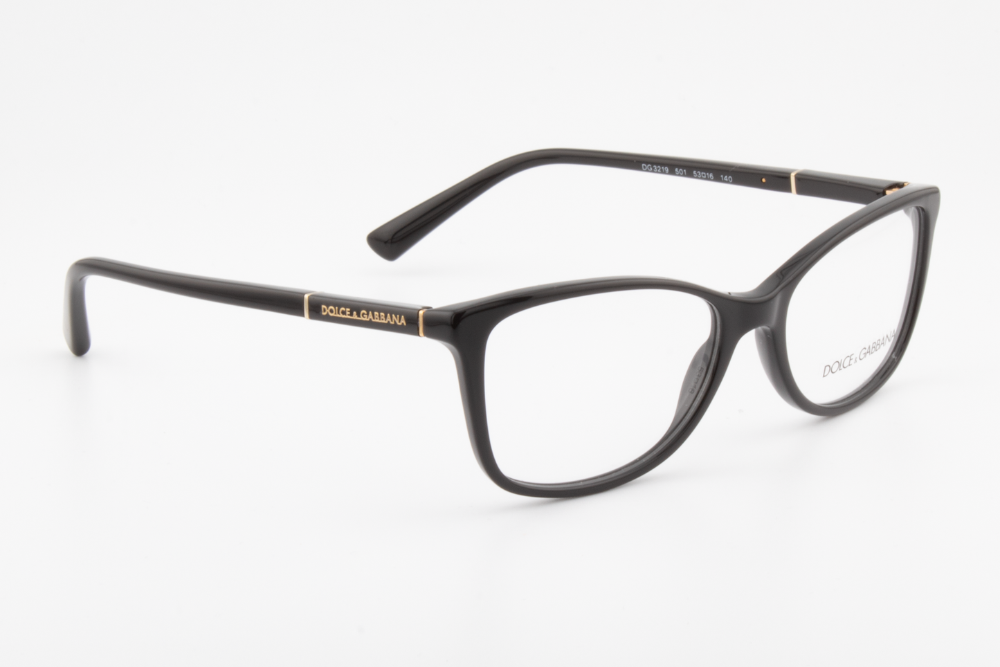 Dolce & Gabbana DG3219  Female Rectangular Glasses Frame Black 53mm