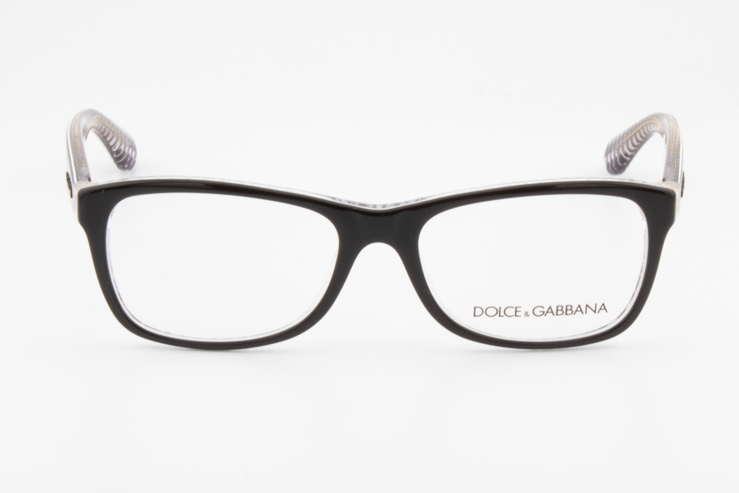 Dolce & Gabbana DG3231  Unisex Square Glasses Frame Black/Pied De Poule 48mm