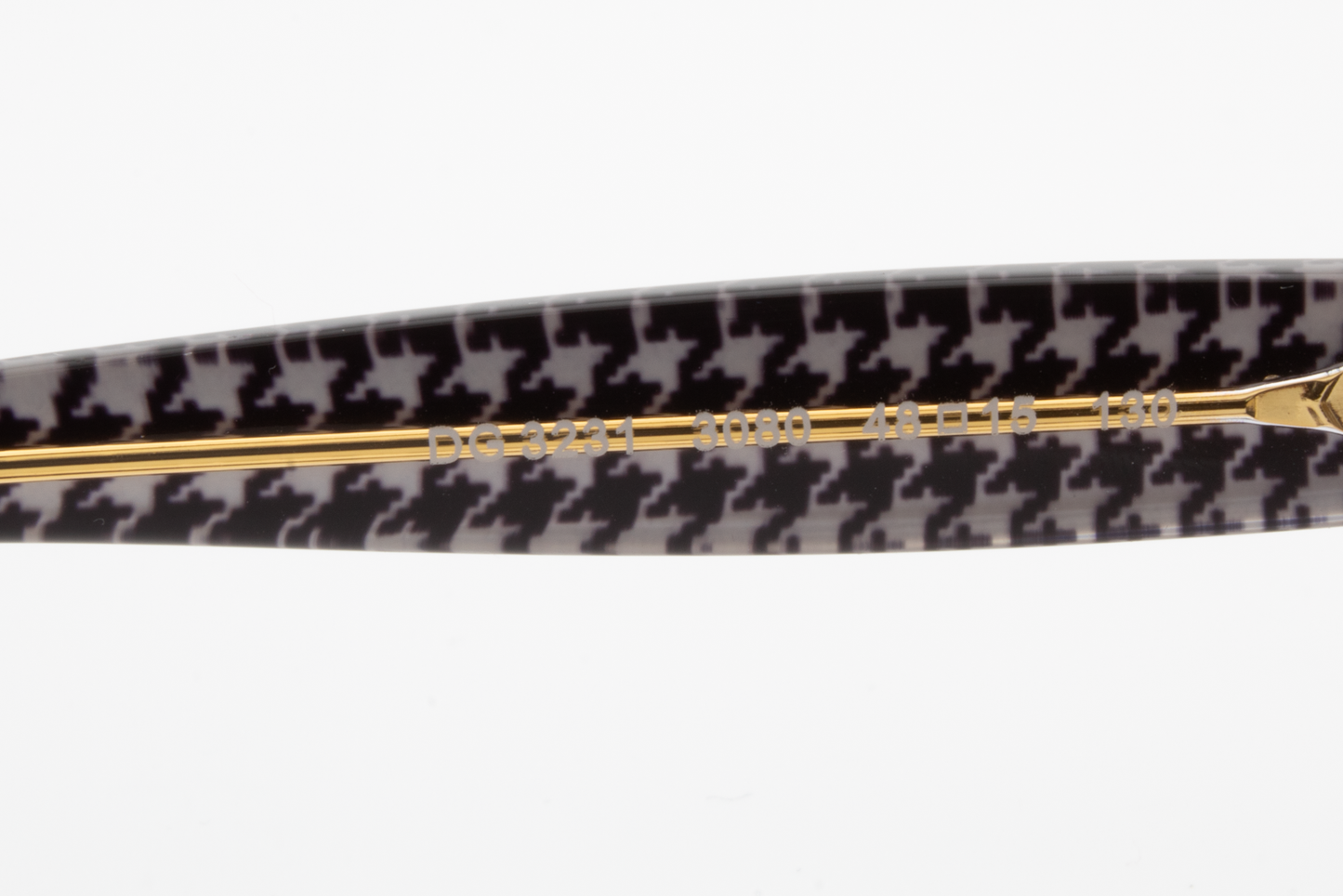 Dolce & Gabbana DG3231  Unisex Square Glasses Frame Black/Pied De Poule 48mm