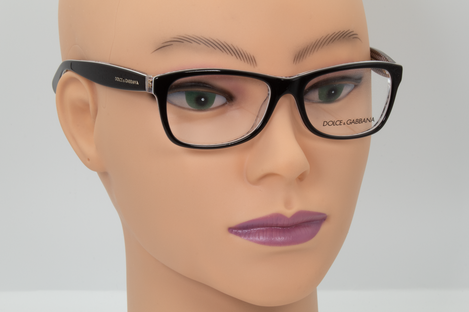 Dolce & Gabbana DG3231  Unisex Square Glasses Frame Black/Pied De Poule 48mm