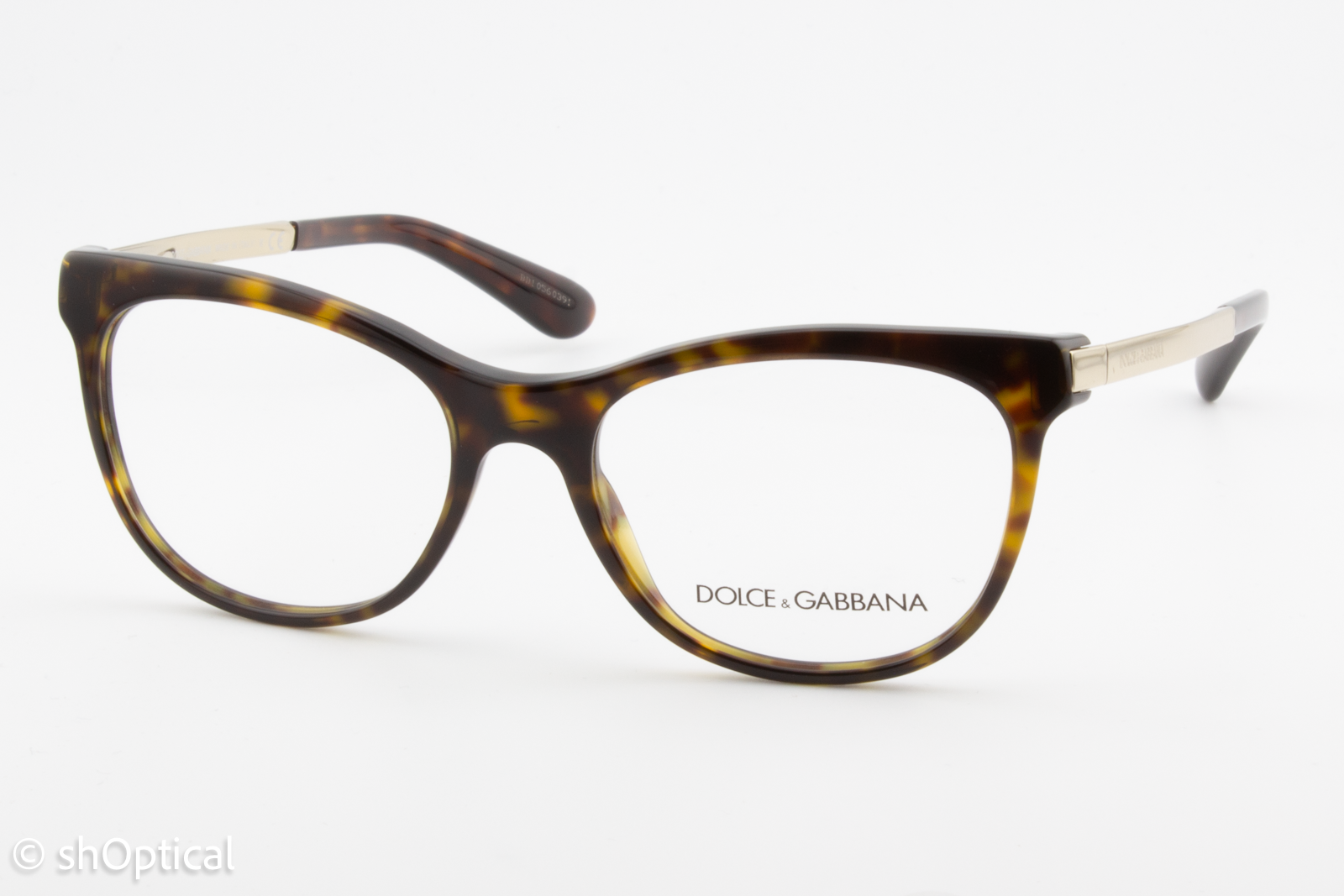 Dolce & Gabbana DG3234  Female Square Glasses Frame Dark Tortoise 52mm