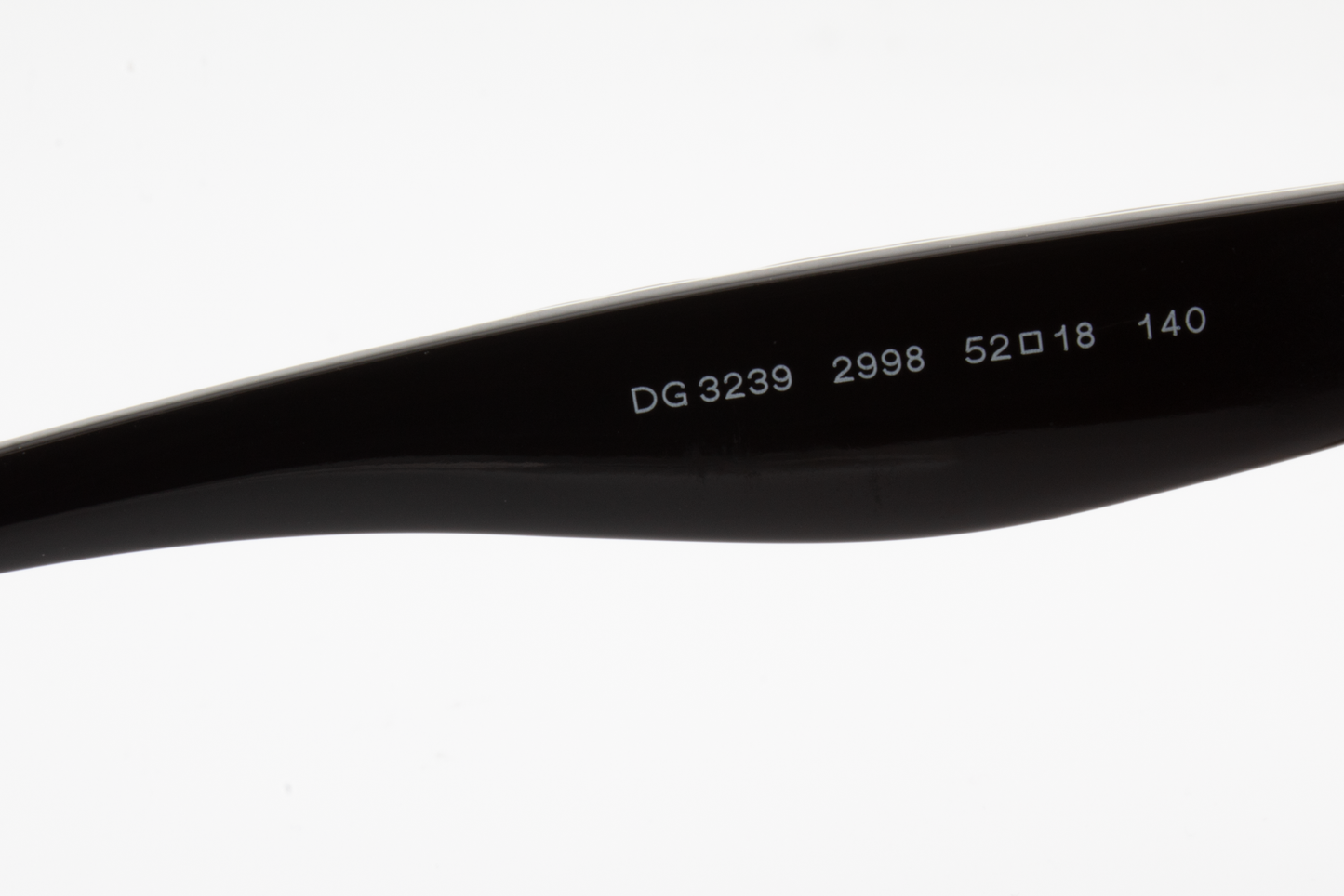 Dolce & Gabbana DG3239  Female Square Glasses Frame Black with brown patterened arms and black embossed flower temples 52mm