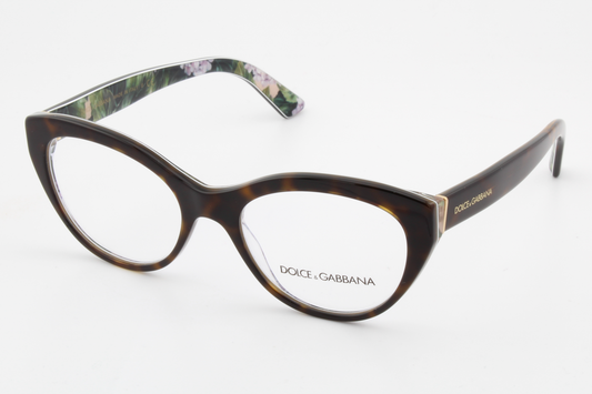 Dolce & Gabbana DG3246  Female Cat Eye Glasses Frame Tortoise/Floral 51mm