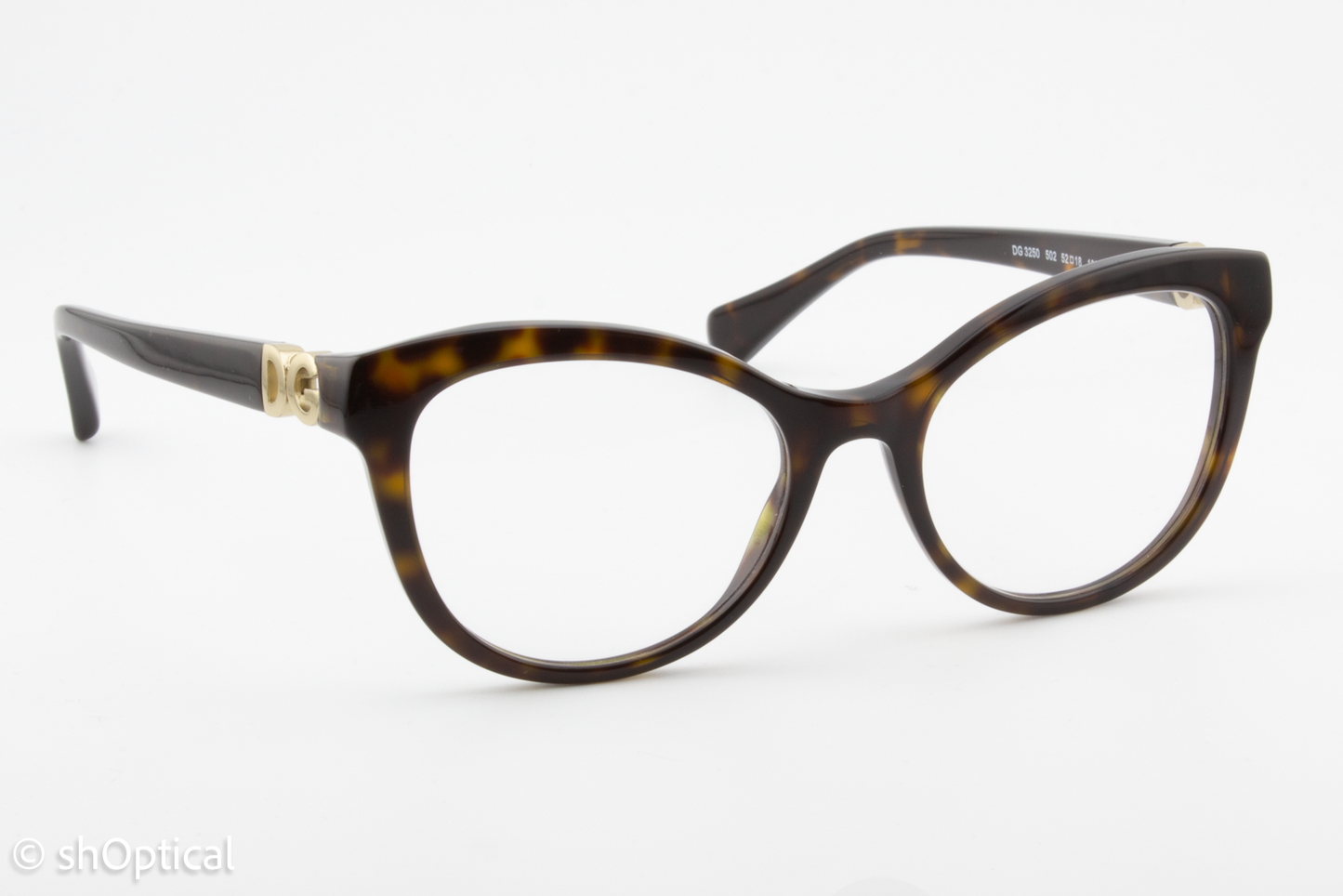 Dolce & Gabbana DG3250  Female Butterfly Glasses Frame Dark Tortoise 52mm