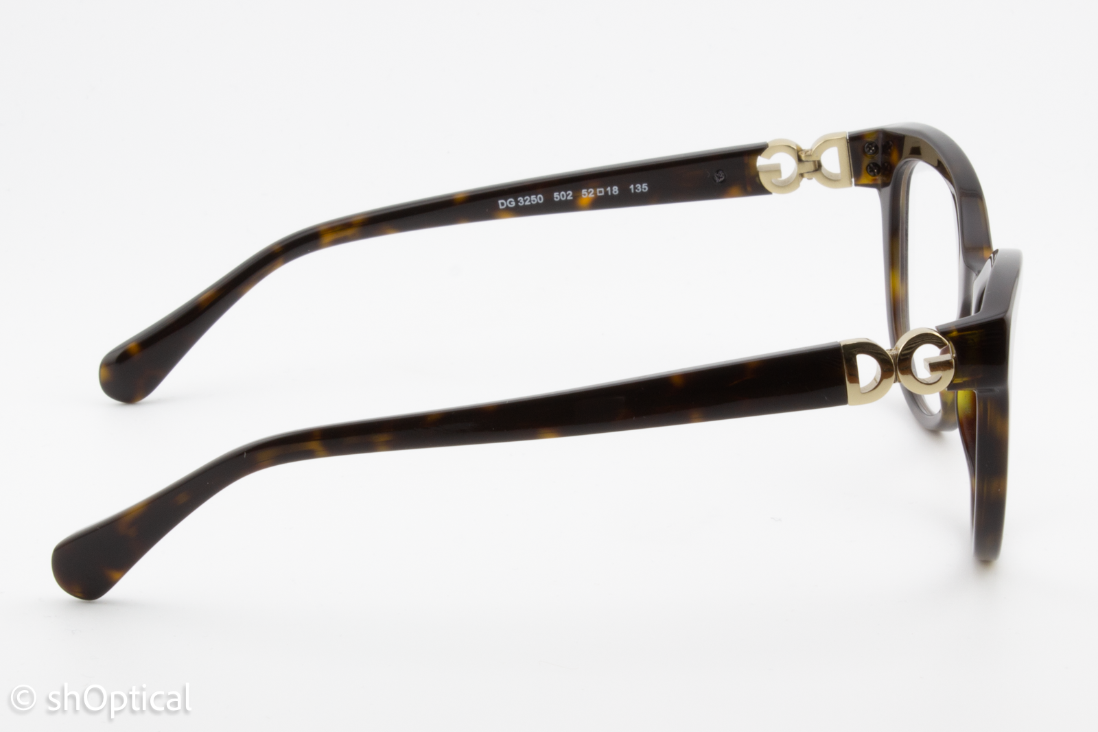 Dolce & Gabbana DG3250  Female Butterfly Glasses Frame Dark Tortoise 52mm