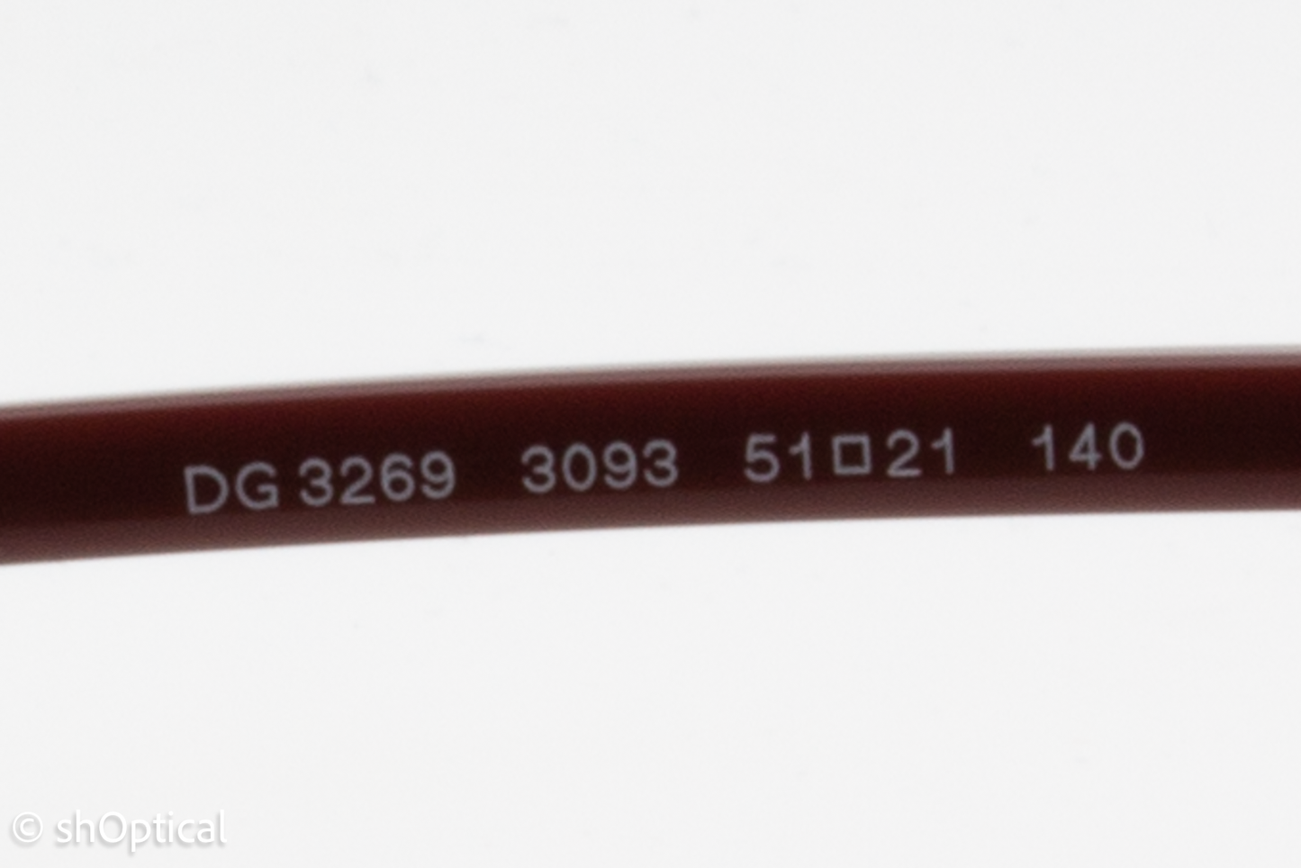 Dolce & Gabbana DG3269  Female Round Glasses Frame Striped Red on Bordeaux 51mm