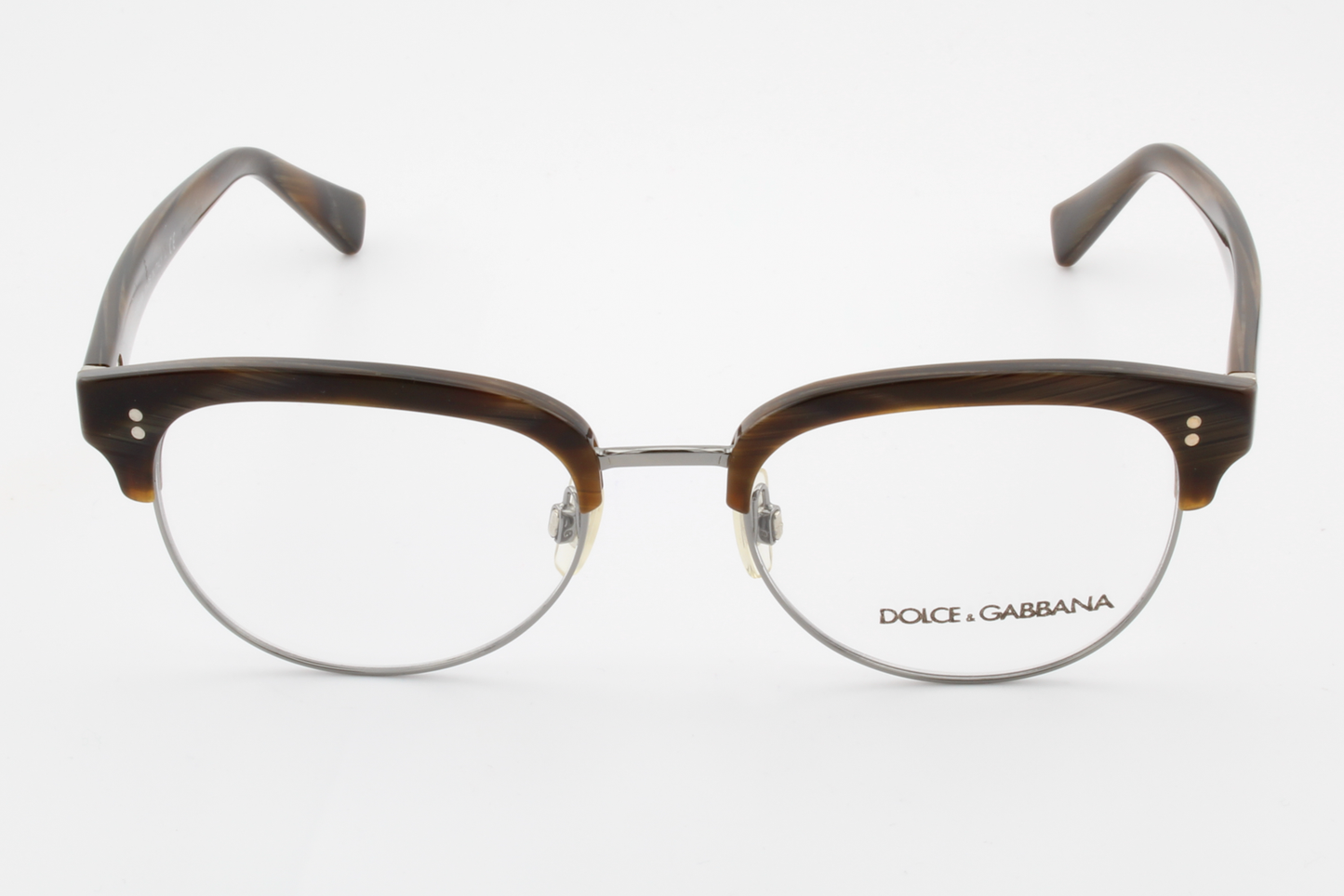 Dolce & Gabbana DG3270  Male Round Glasses Frame Striped Bordeaux 52mm