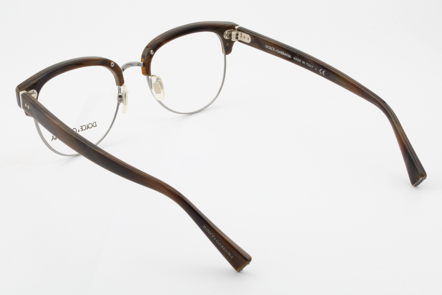 Dolce & Gabbana DG3270  Male Round Glasses Frame Striped Bordeaux 52mm