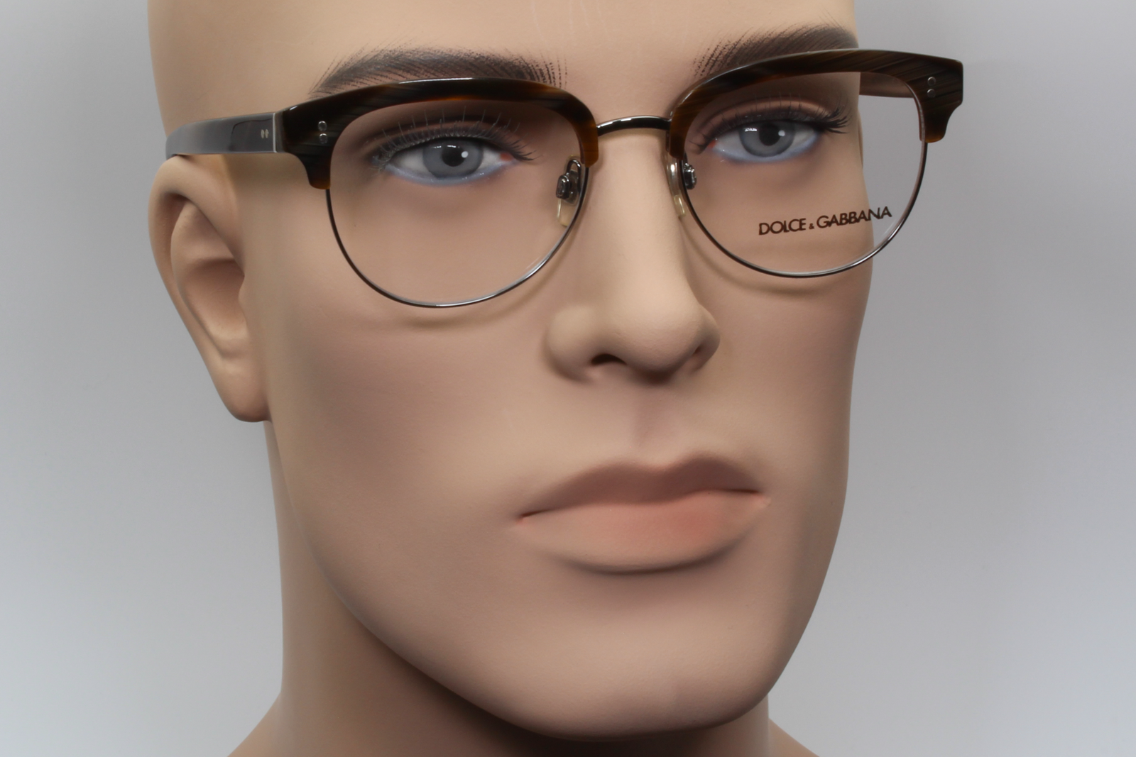 Dolce & Gabbana DG3270  Male Round Glasses Frame Striped Bordeaux 52mm