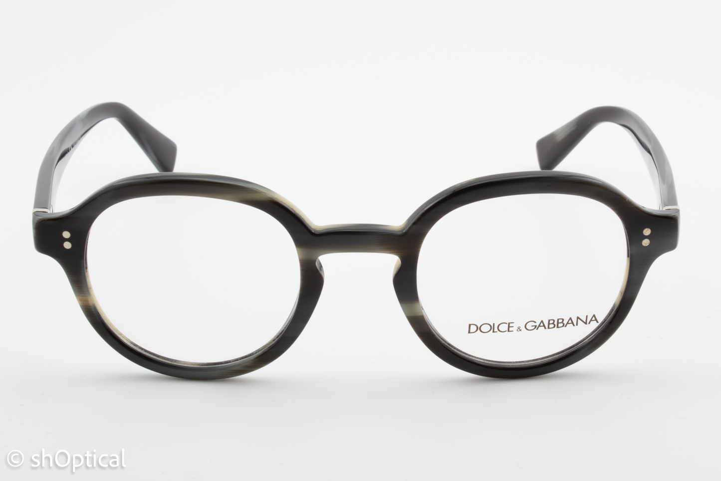 Dolce & Gabbana DG3271  Male Round Glasses Frame Striped Blue 47mm