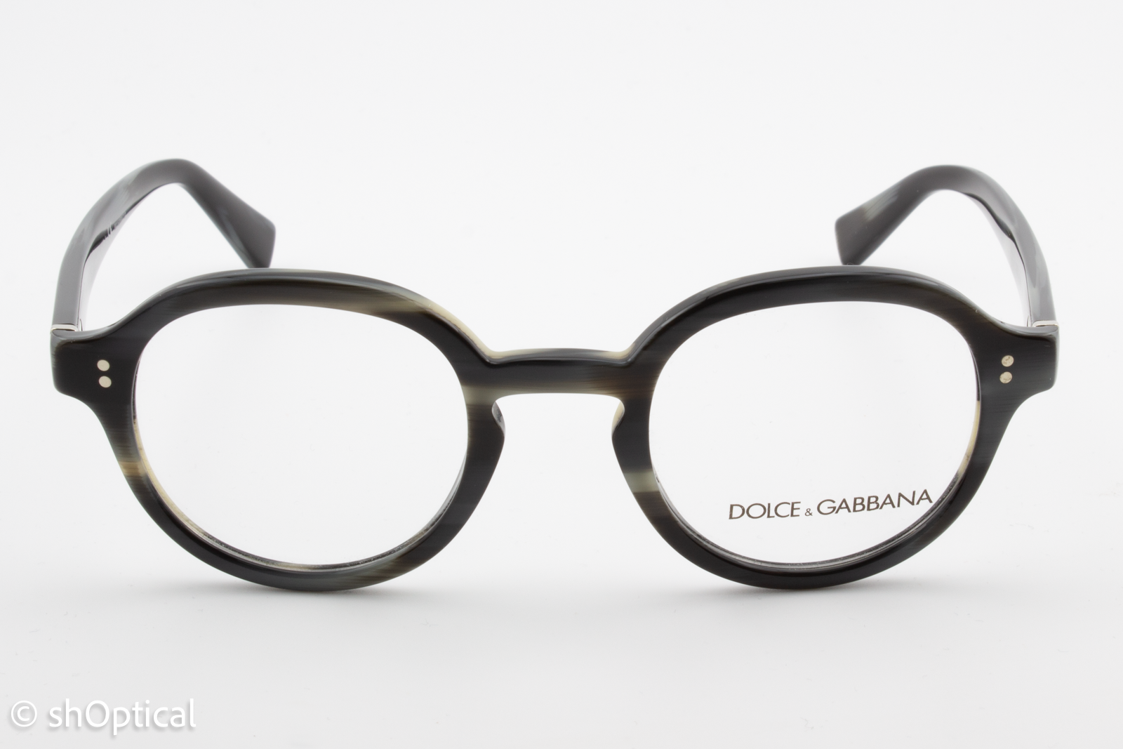 Dolce & Gabbana DG3271  Male Round Glasses Frame Striped Blue 47mm