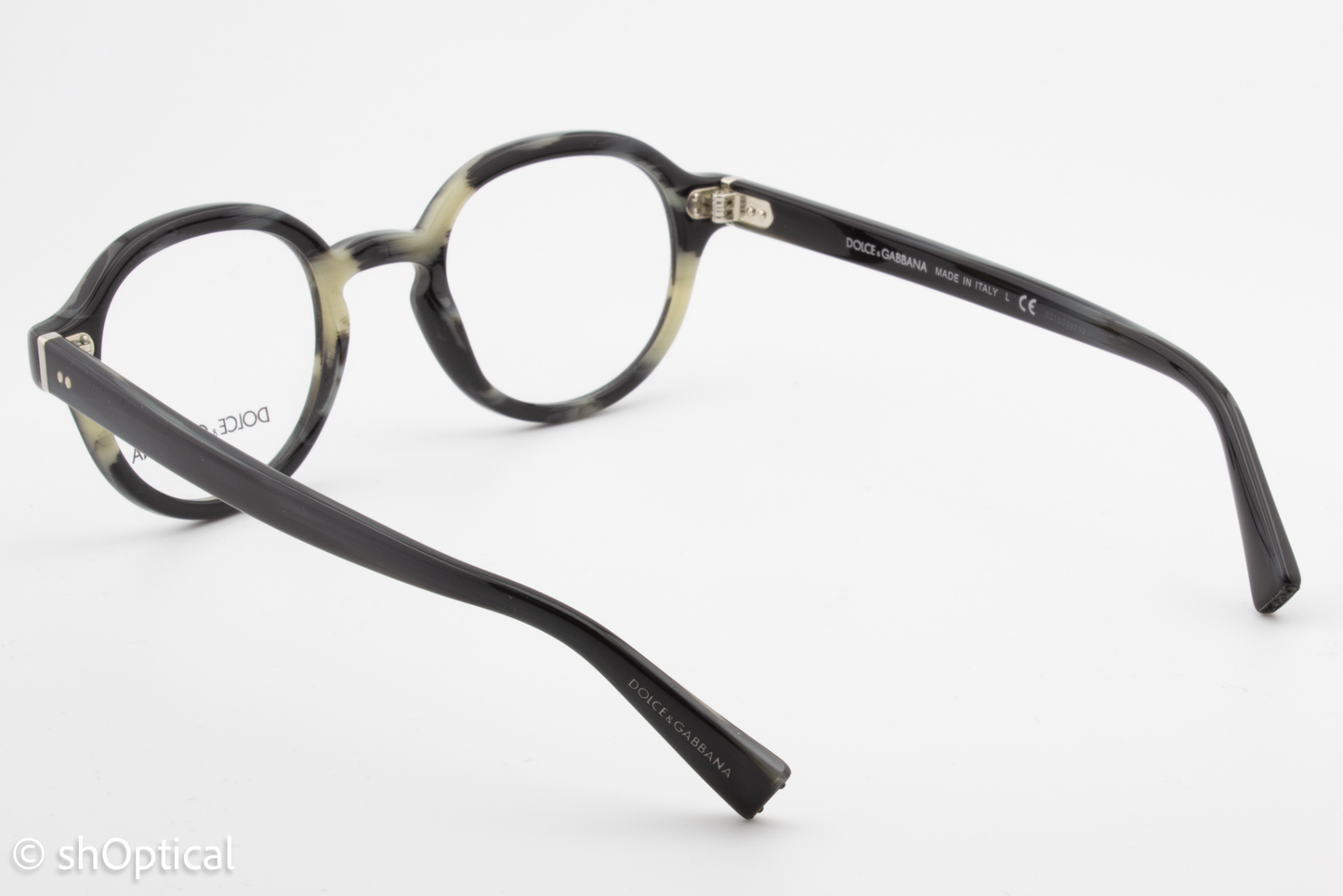 Dolce & Gabbana DG3271  Male Round Glasses Frame Striped Blue 47mm