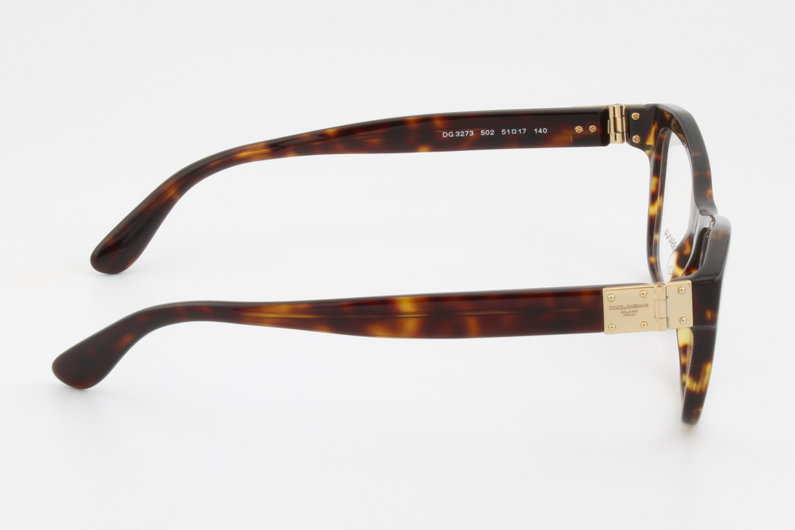 Dolce & Gabbana DG3273  Female Rectangular Glasses Frame Havana 51mm