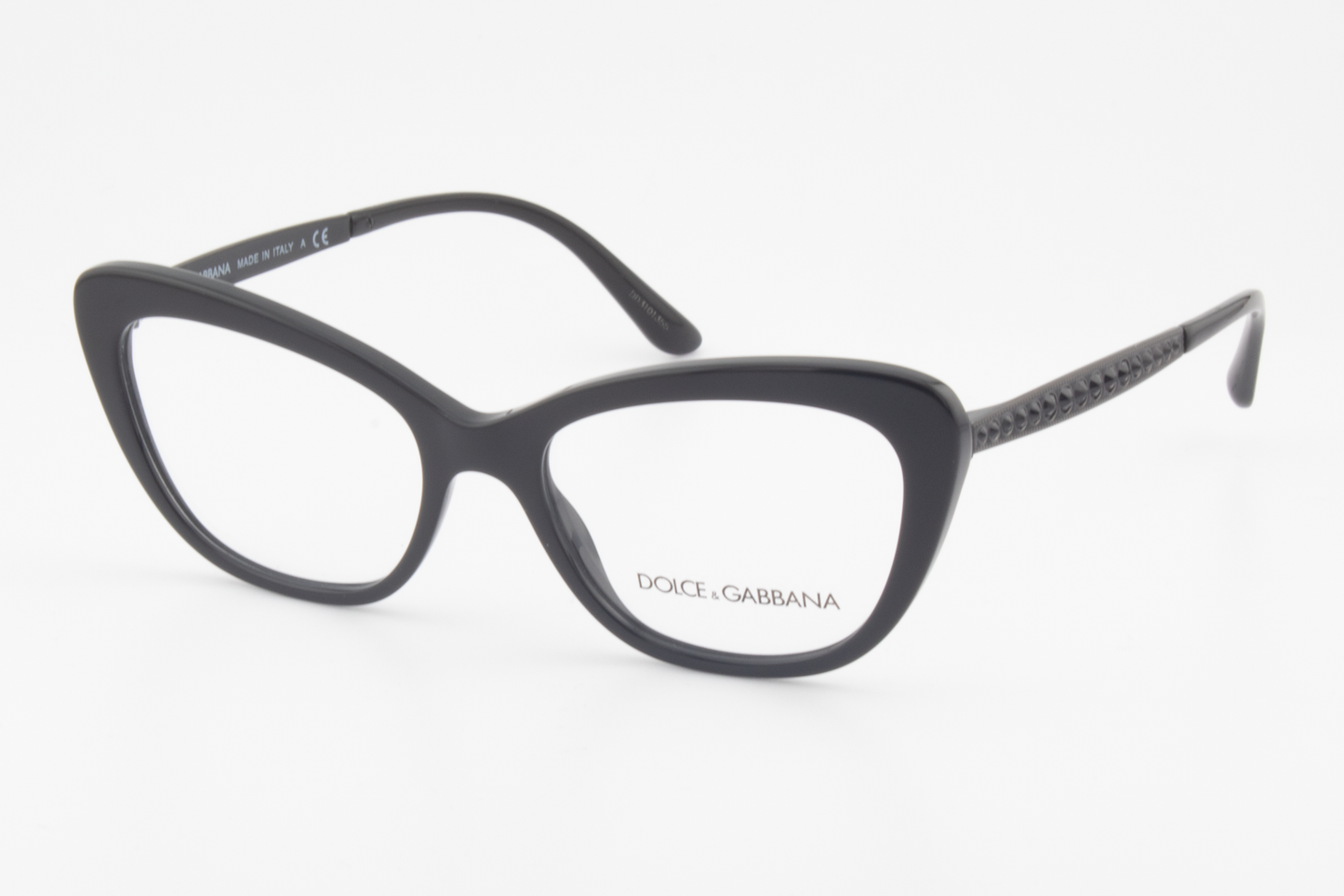 Dolce & Gabbana DG3275B  Female Butterfly Glasses Frame Polished Black Plastic 52mm