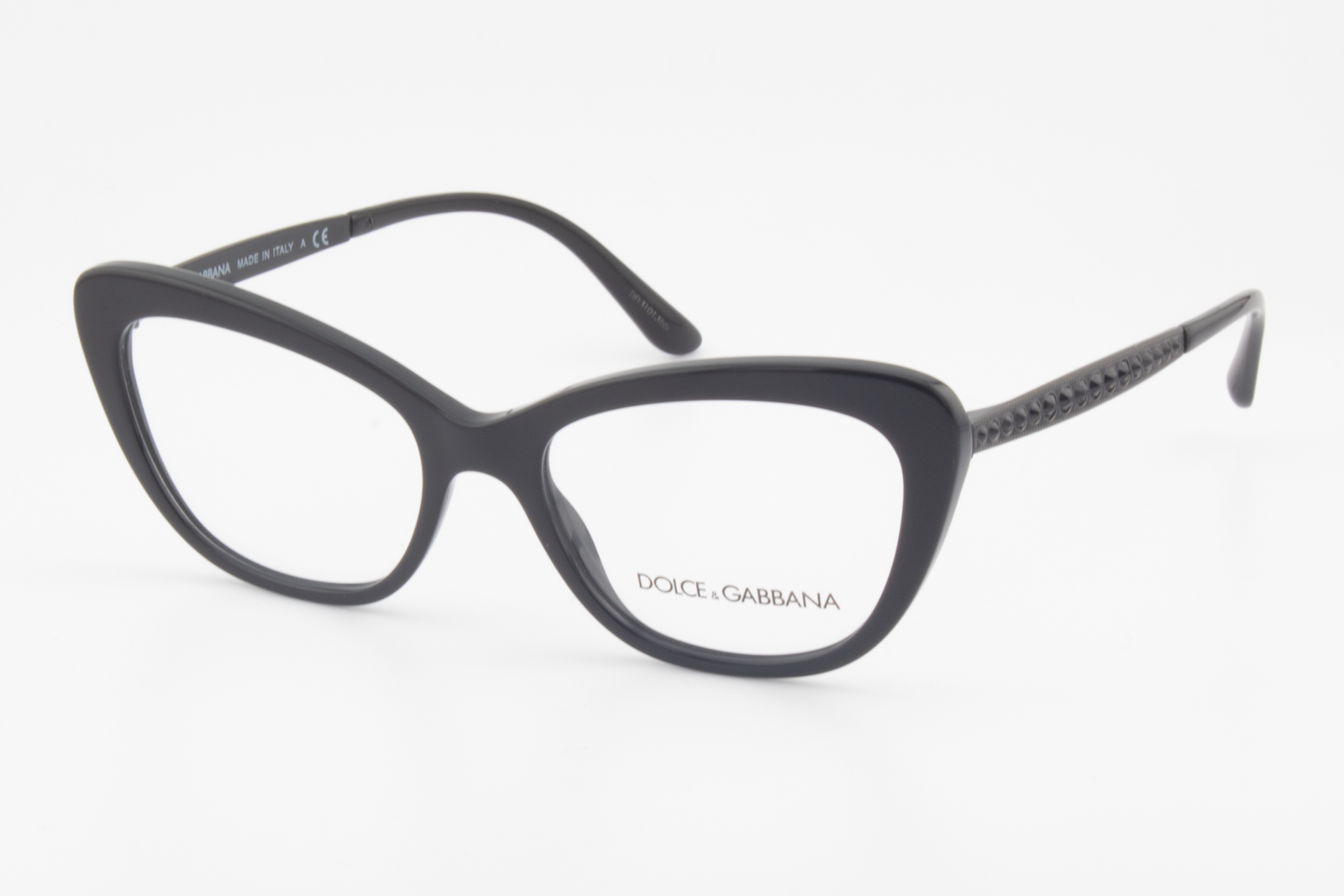 Dolce & Gabbana DG3275B  Female Butterfly Glasses Frame Polished Black Plastic 52mm