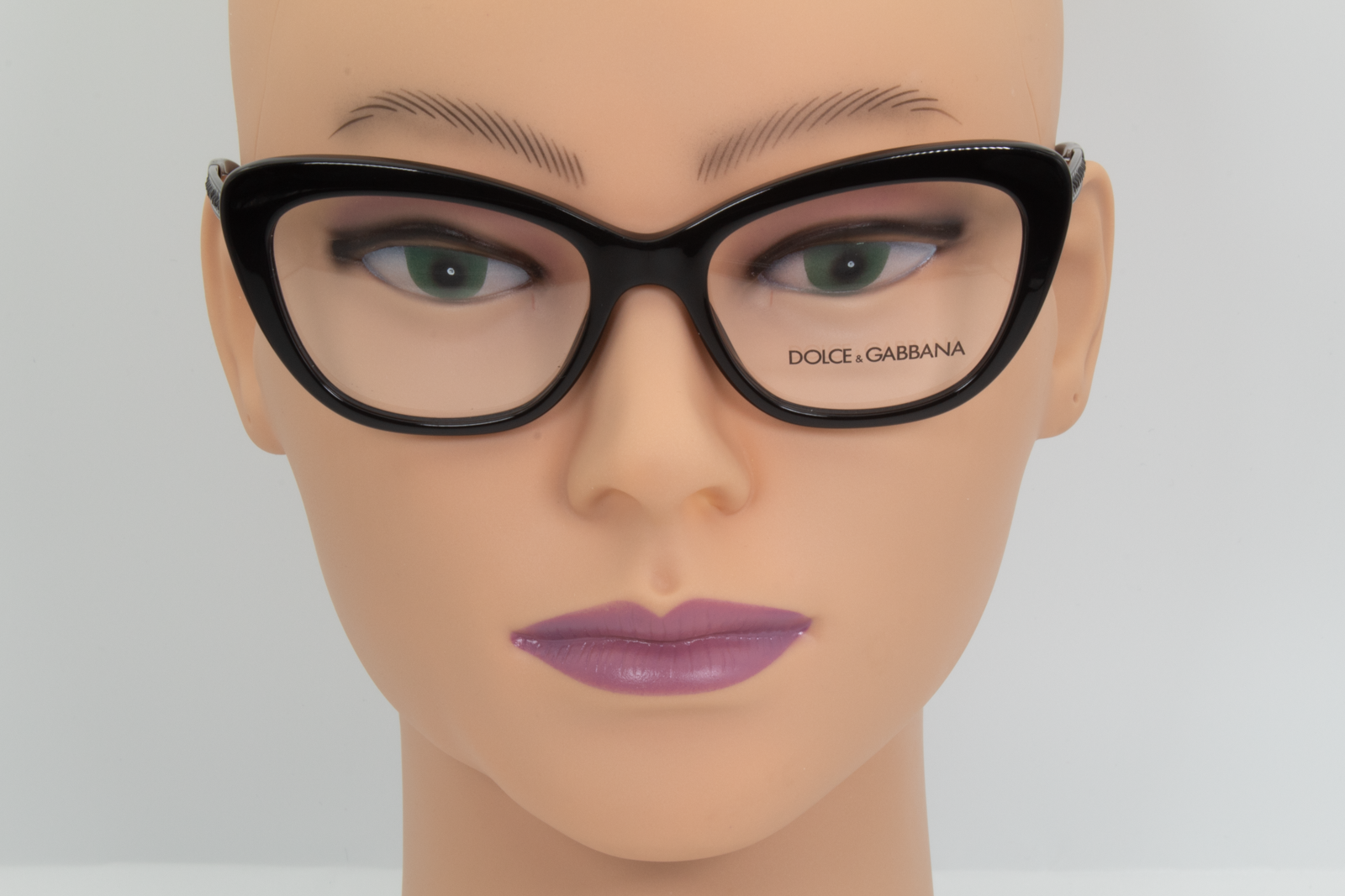 Dolce & Gabbana DG3275B  Female Butterfly Glasses Frame Polished Black Plastic 52mm