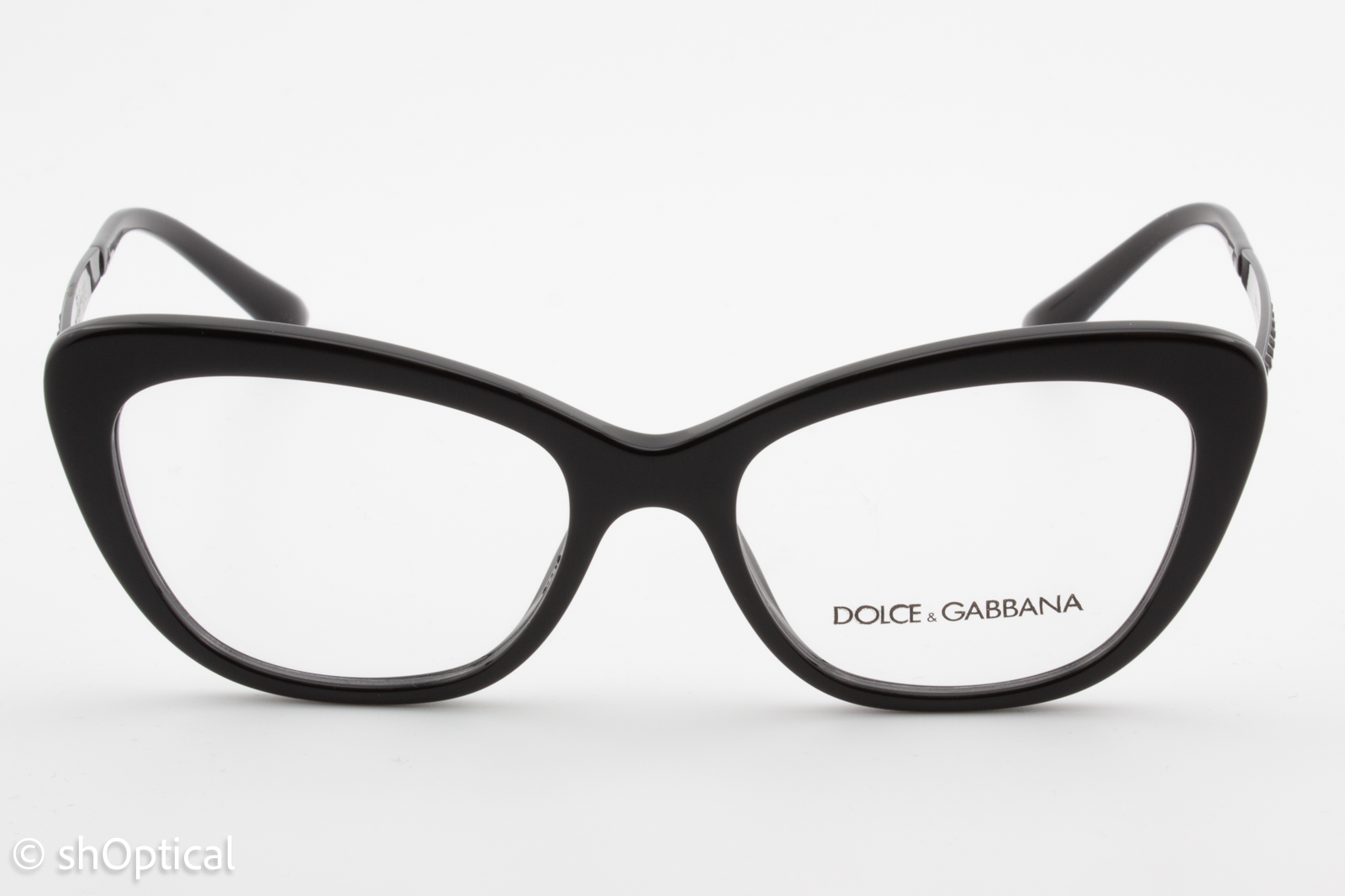 Dolce & Gabbana DG3275B  Female Butterfly Glasses Frame Polished Black Plastic 52mm