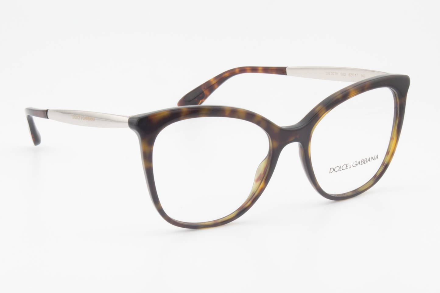 Dolce & Gabbana DG3278  Female Cat Eye Glasses Frame Havana 52mm