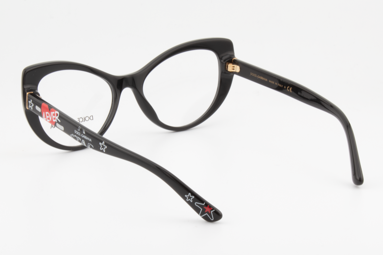 Dolce & Gabbana DG3285  Female Cat Eye Glasses Frame Black 52mm